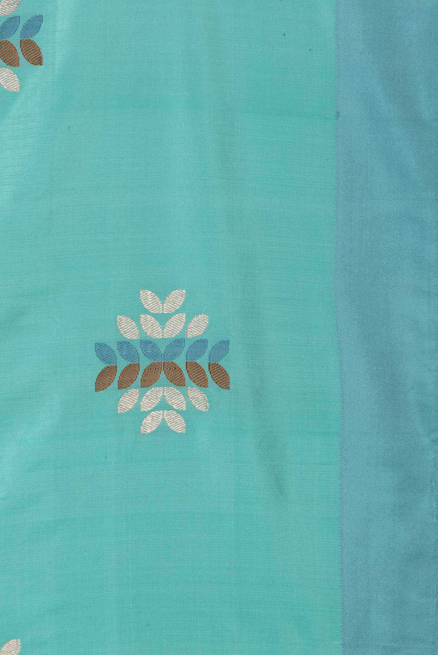 Sea Green Banarasi Silk Saree