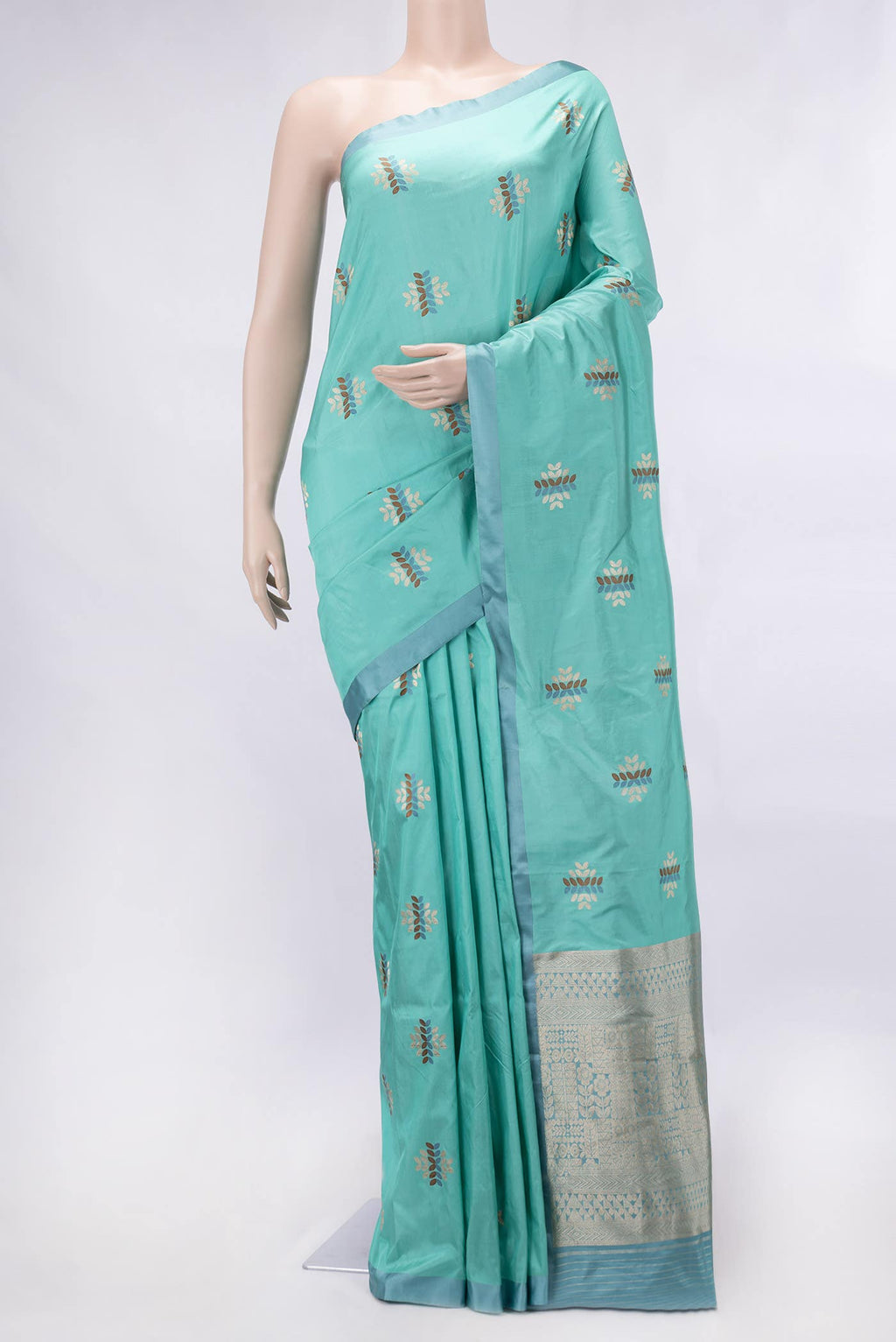 Sea Green Banarasi Silk Saree