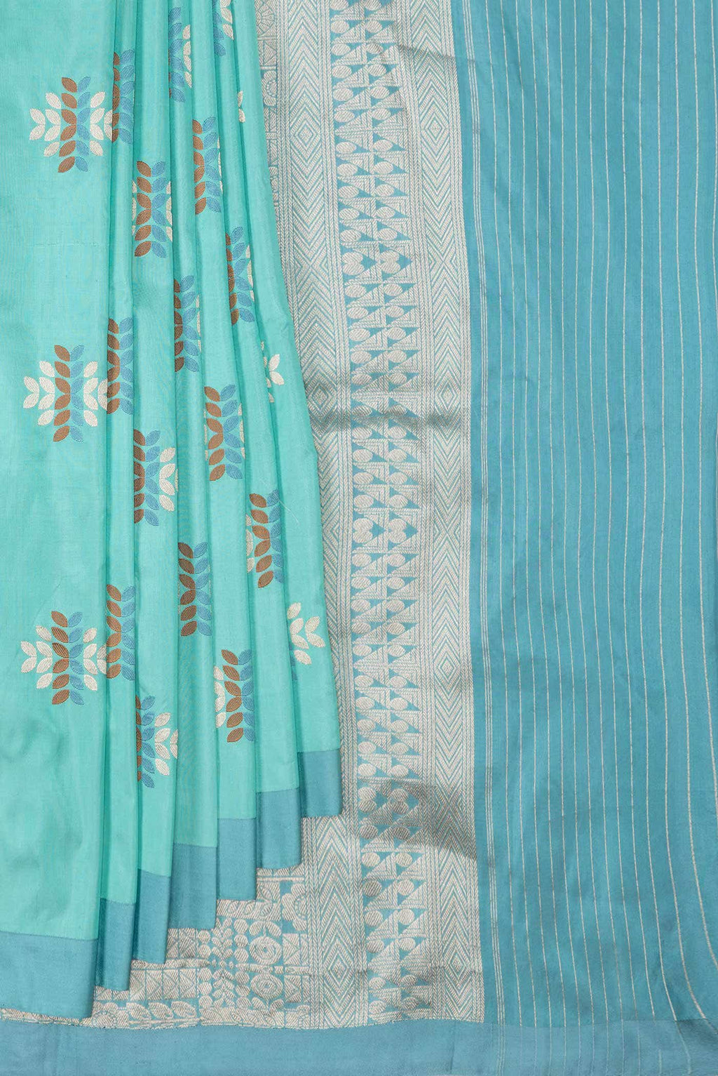 Sea Green Banarasi Silk Saree
