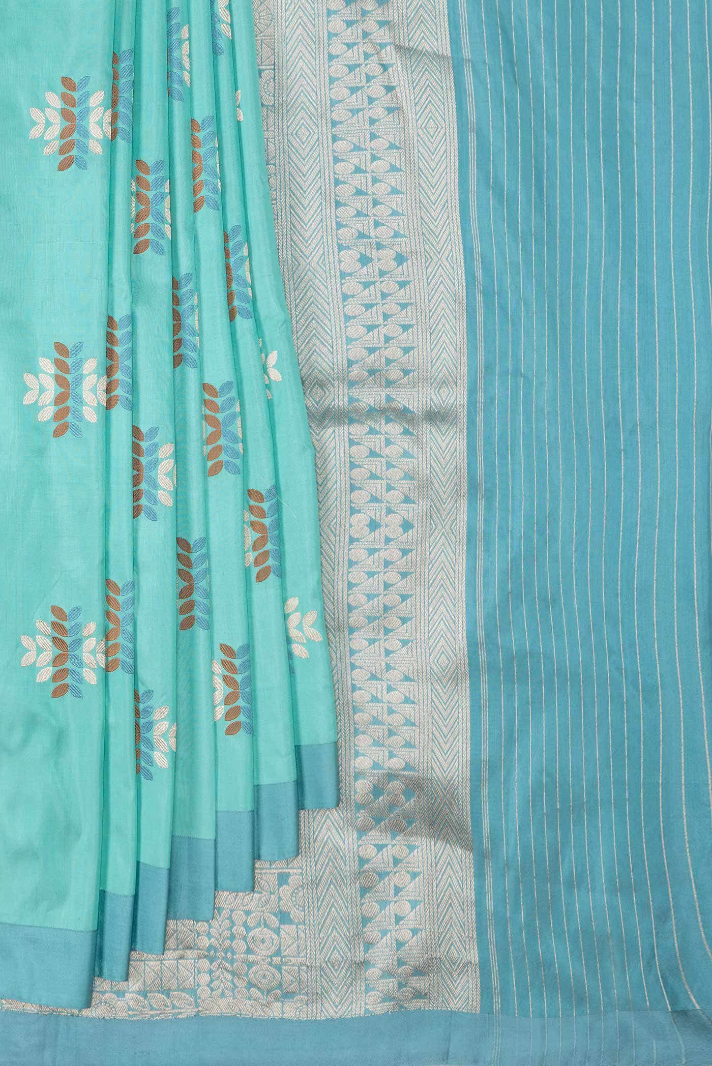Light Blue Banarasi Silk Saree