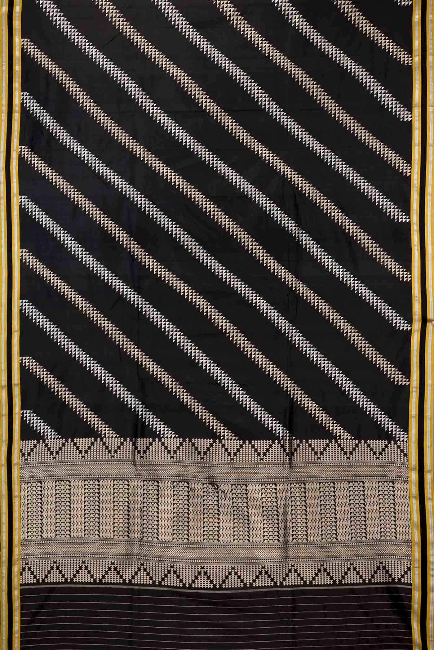 Black Banarasi Silk Saree