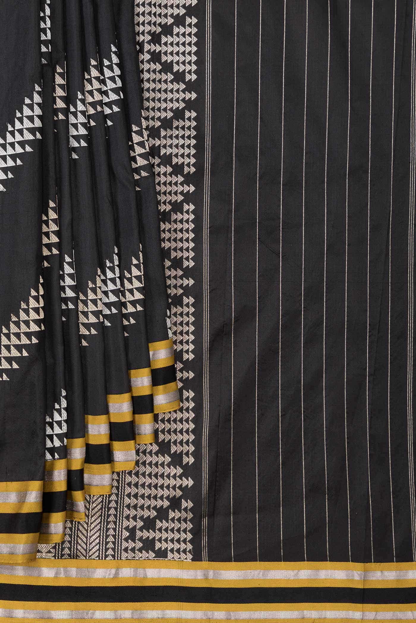 Black Banarasi Silk Saree
