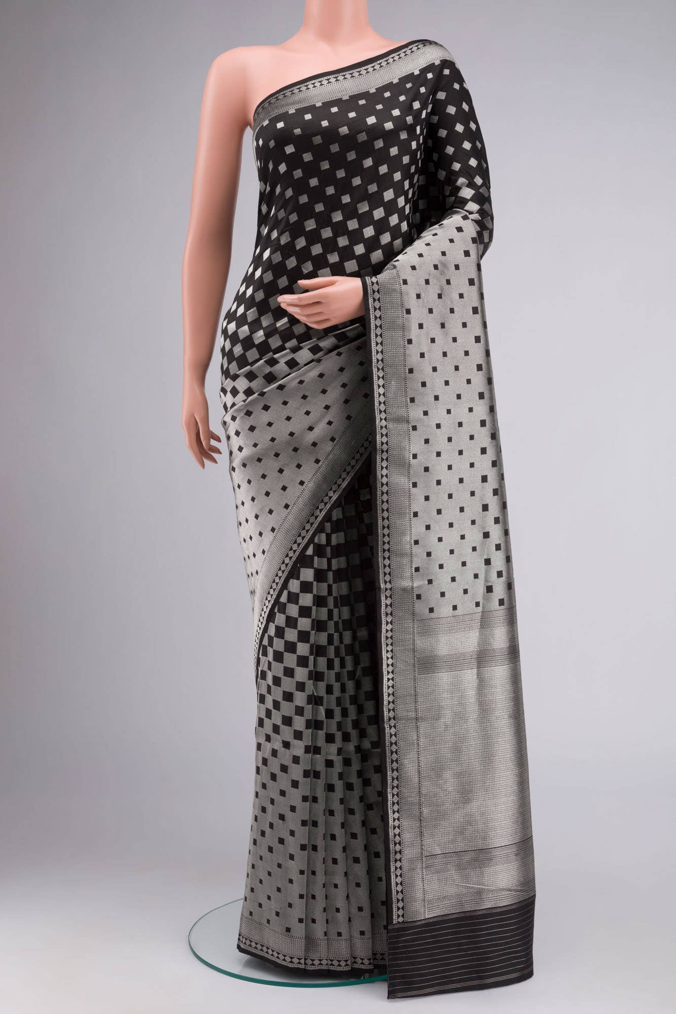 Black Banarasi Silk Saree