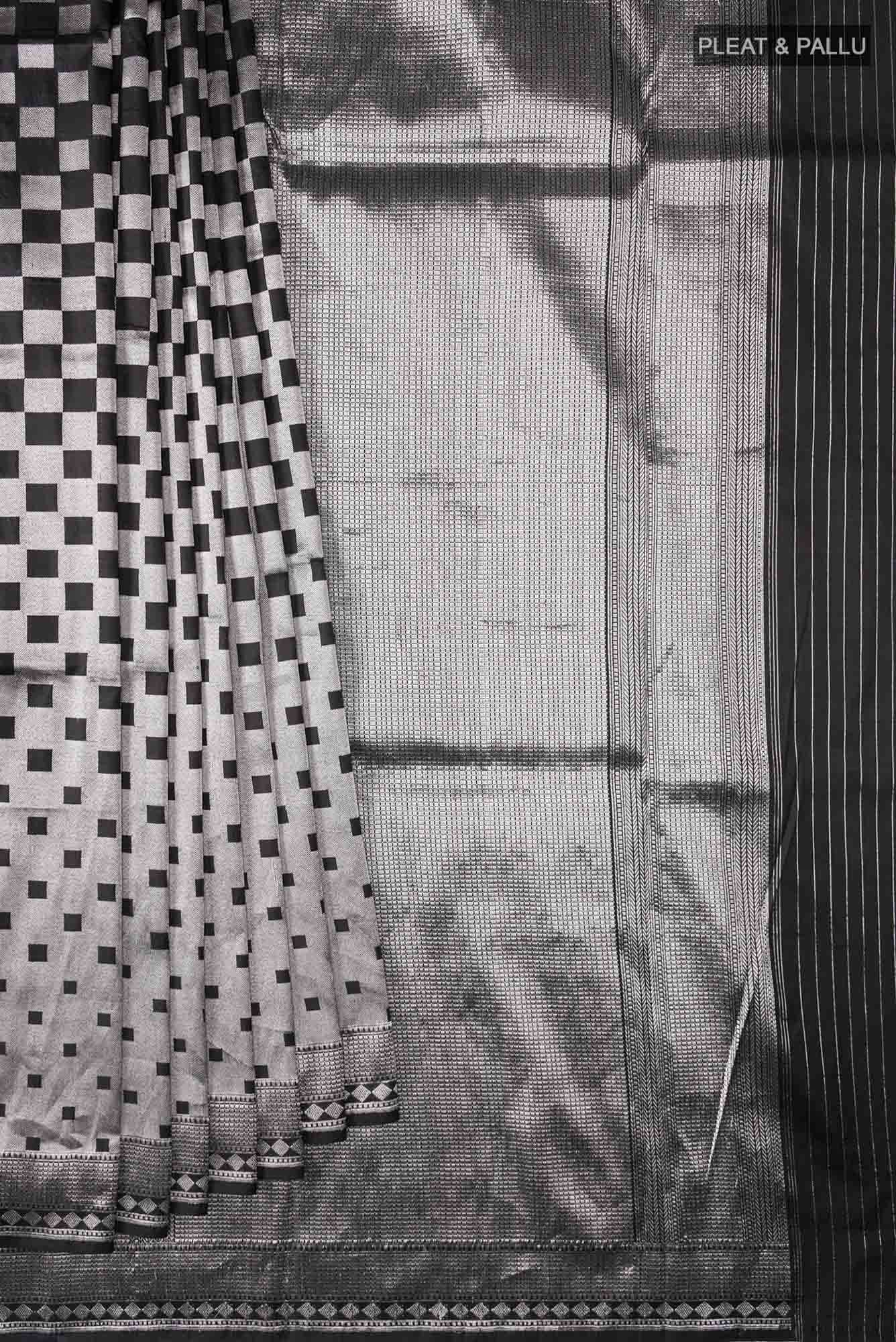 Black Banarasi Silk Saree