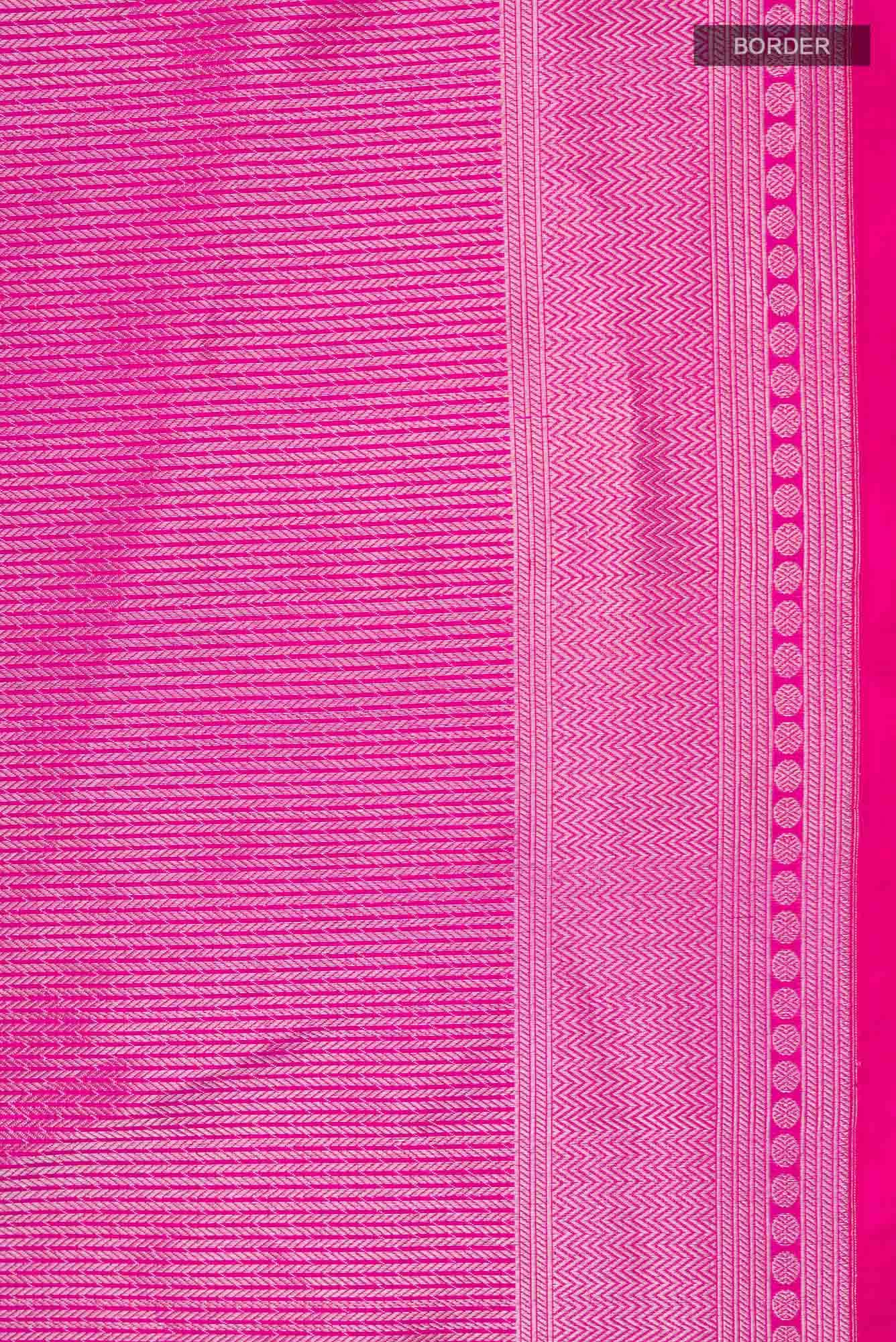 Dark Pink Banarasi Saree