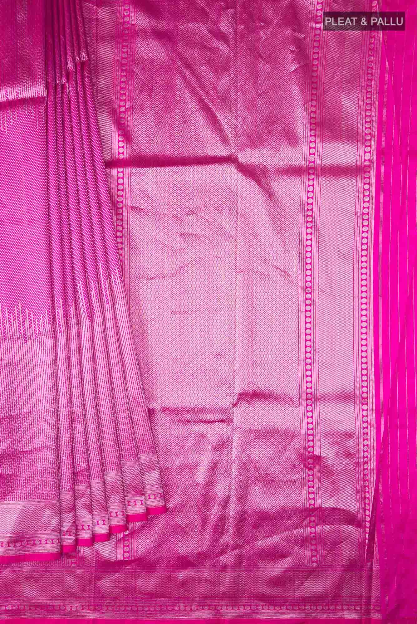 Dark Pink Banarasi Saree