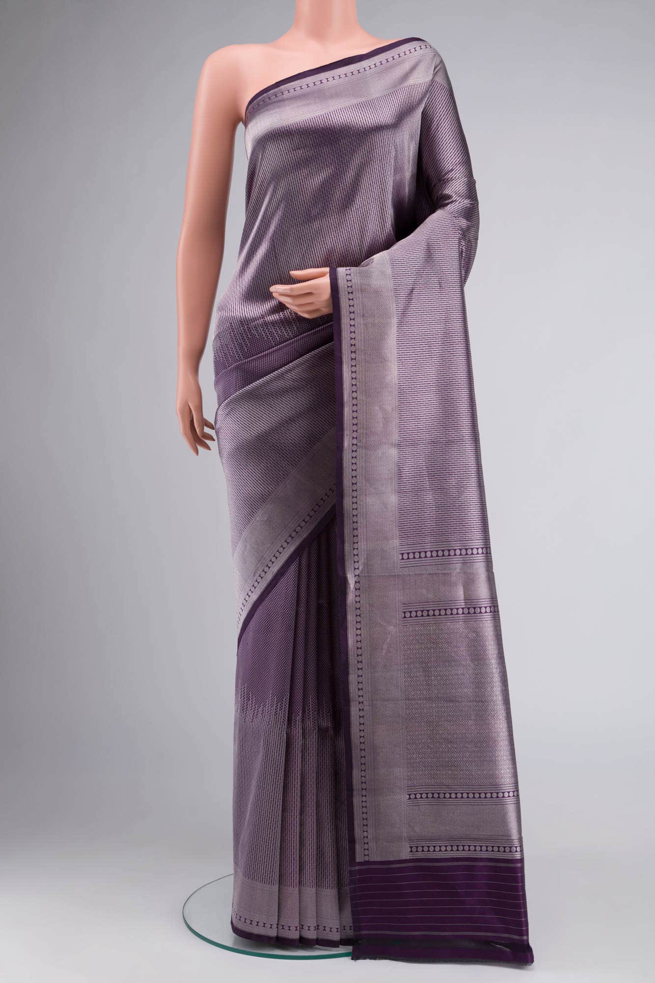 Violet Banarasi Silk Saree