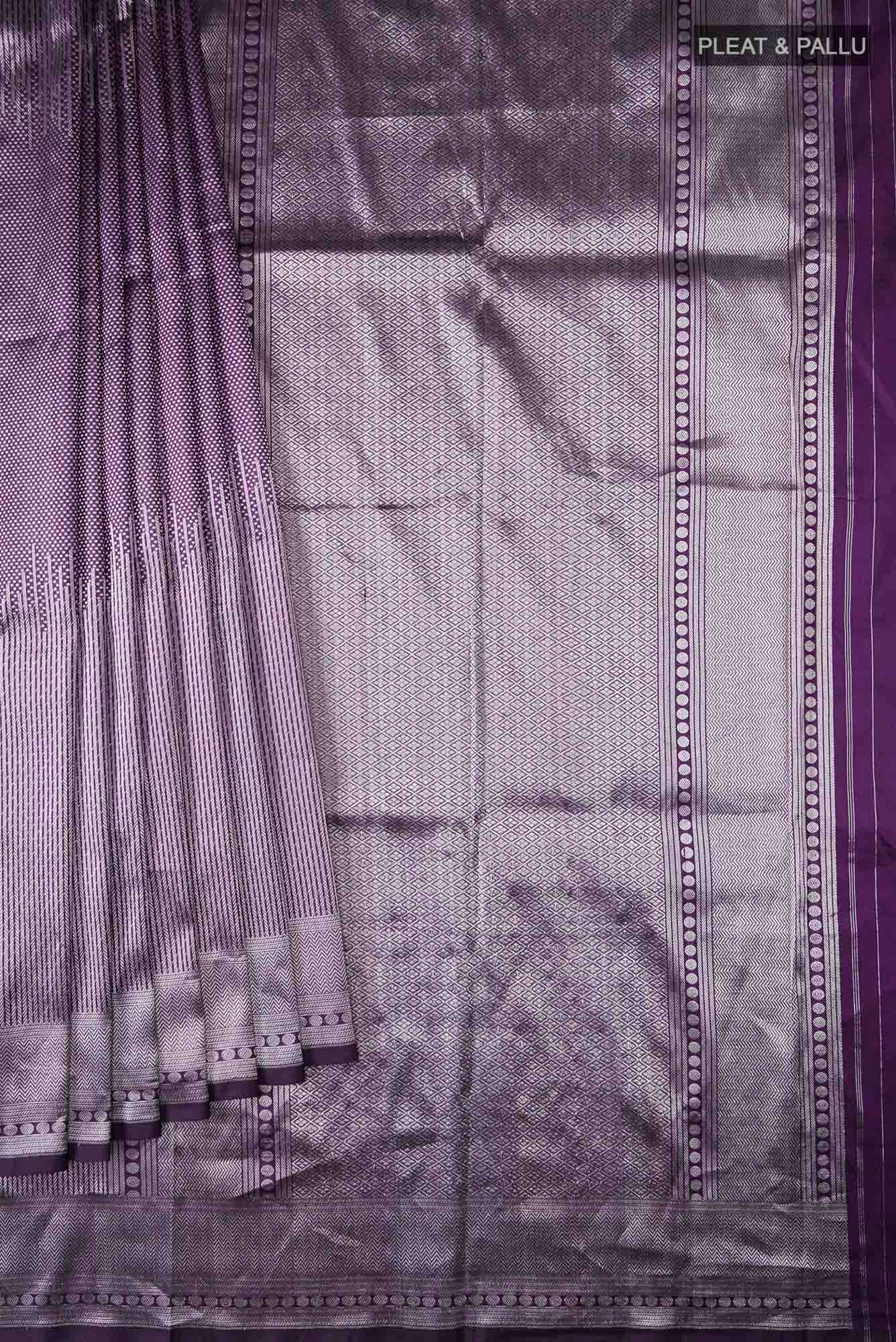 Violet Banarasi Silk Saree