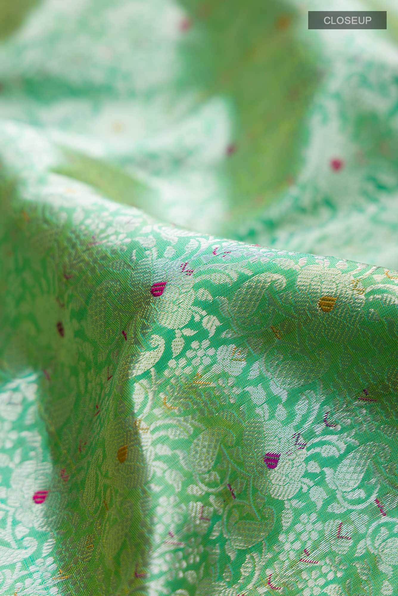 Green Banarasi Silk Saree