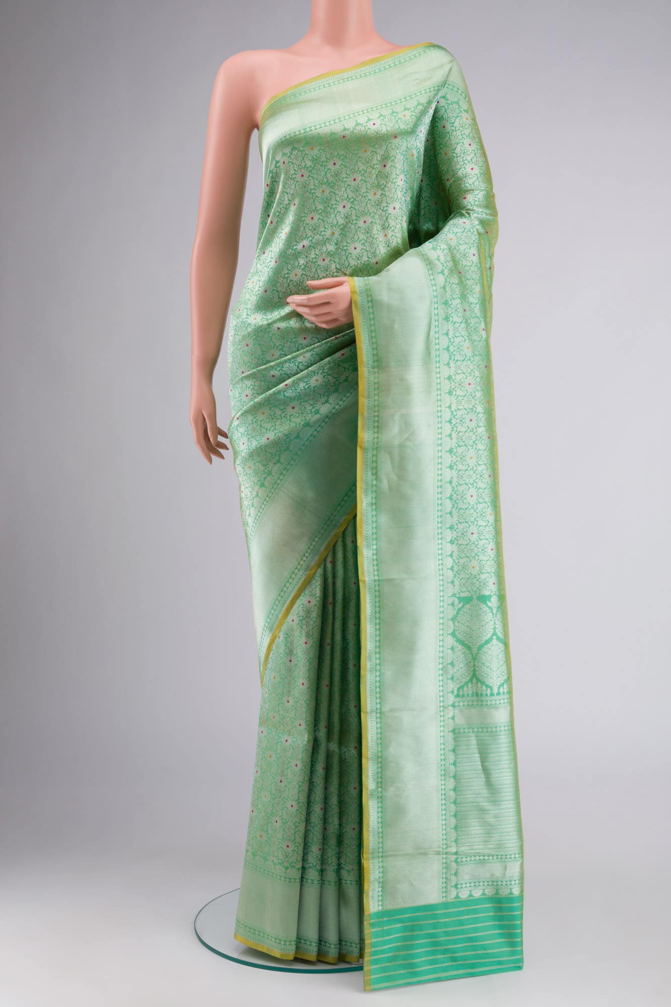 Green Banarasi Silk Saree