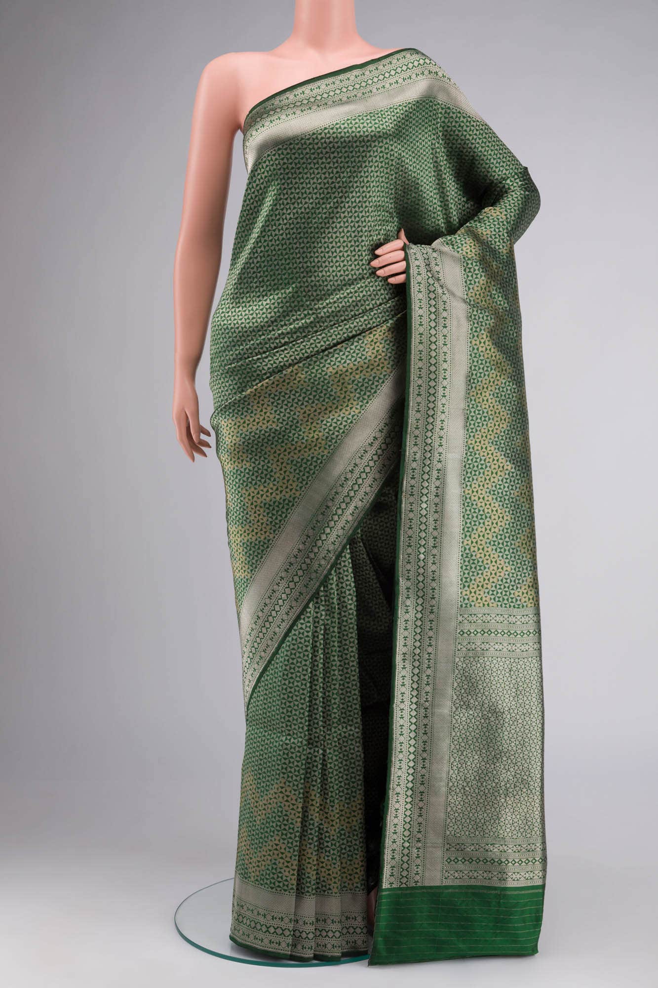 Green Banarasi Silk Saree