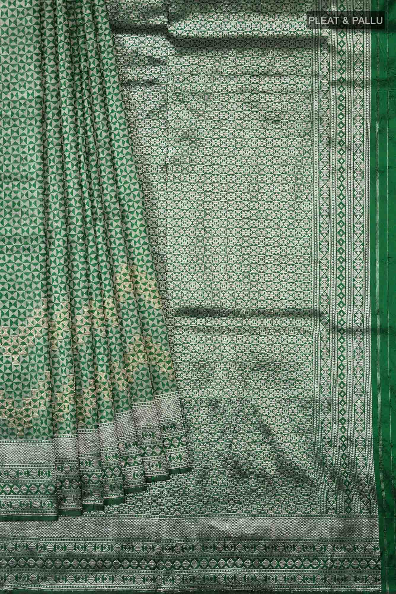 Green Banarasi Silk Saree