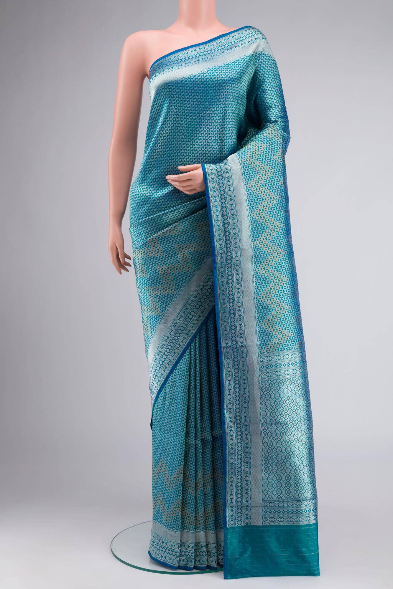 Blue Banarasi Silk Saree