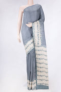 Grey Tussar Silk Saree