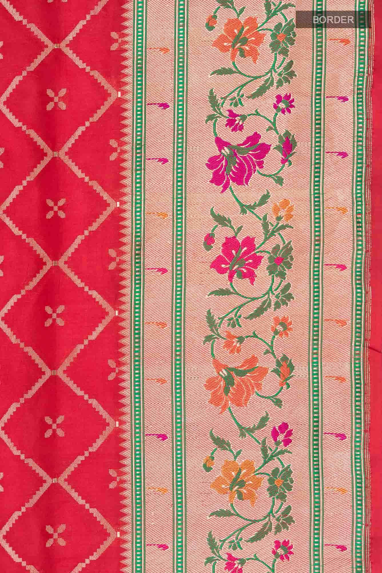 Red Banarasi Silk Saree