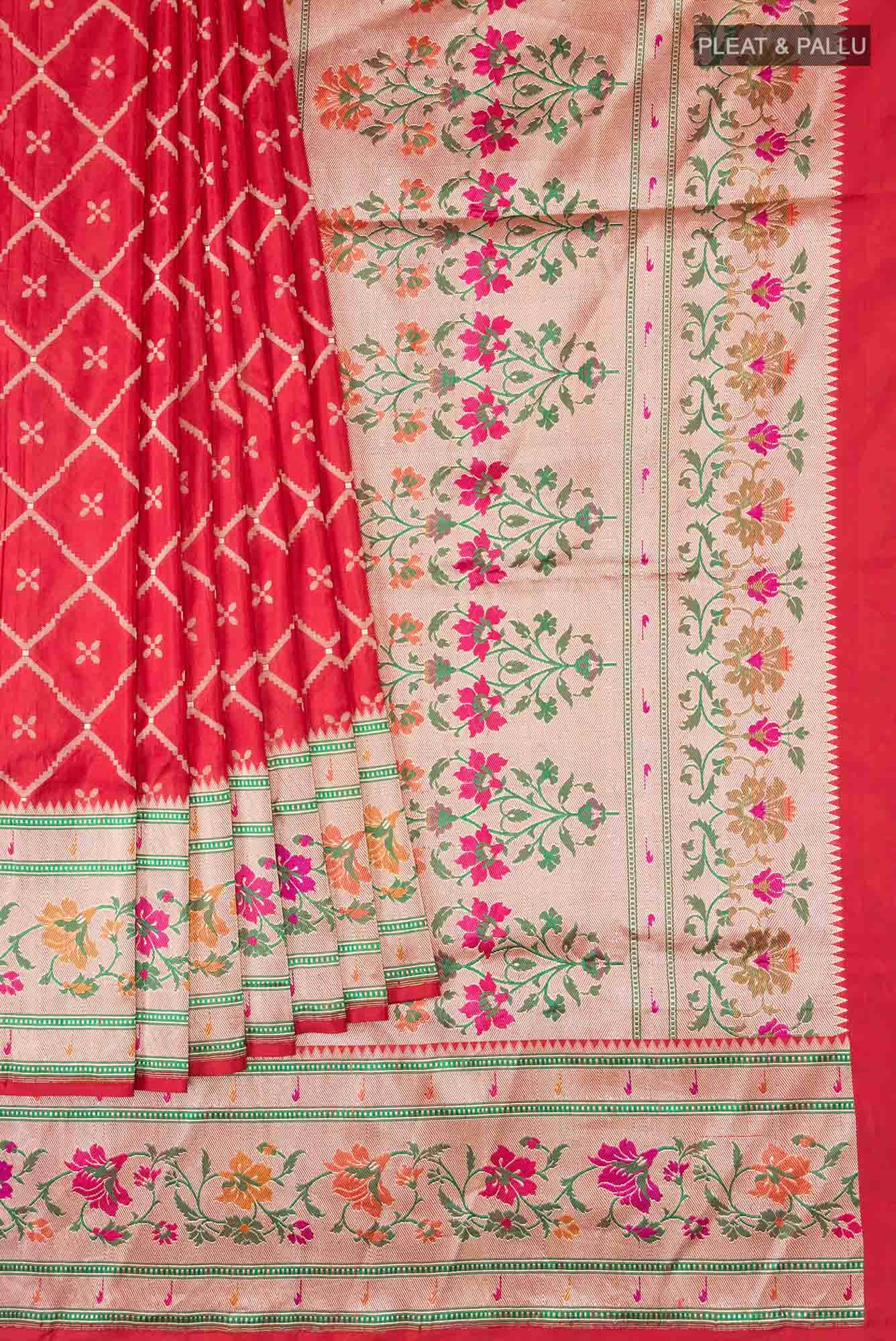 Red Banarasi Silk Saree
