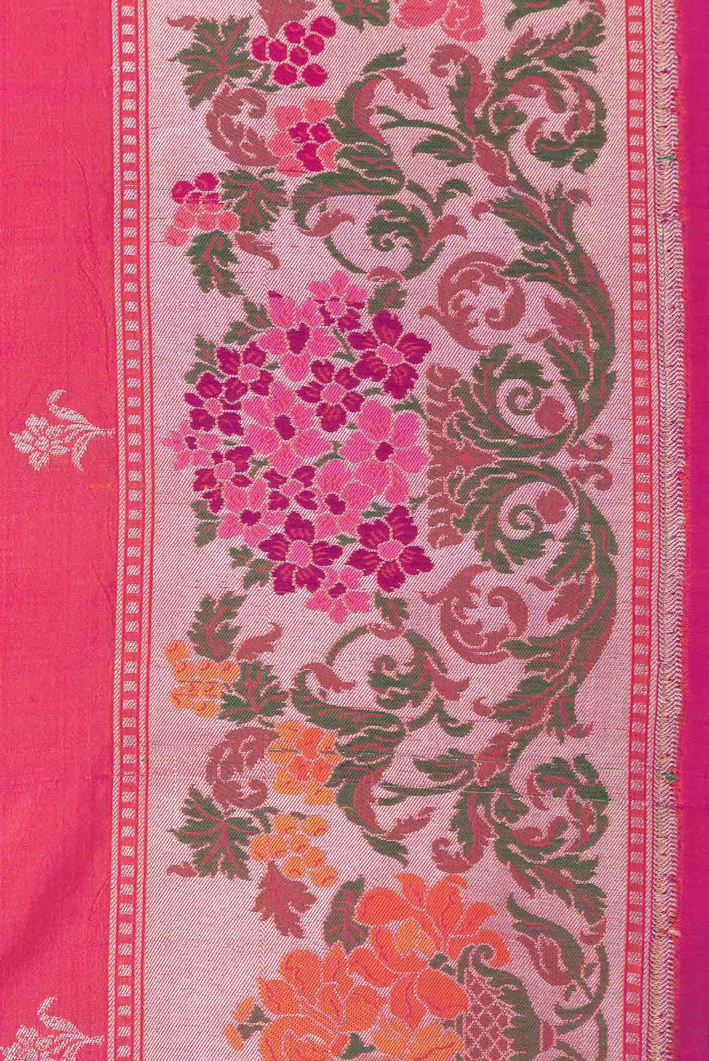 Pink Dual Tone Banarasi Silk Saree