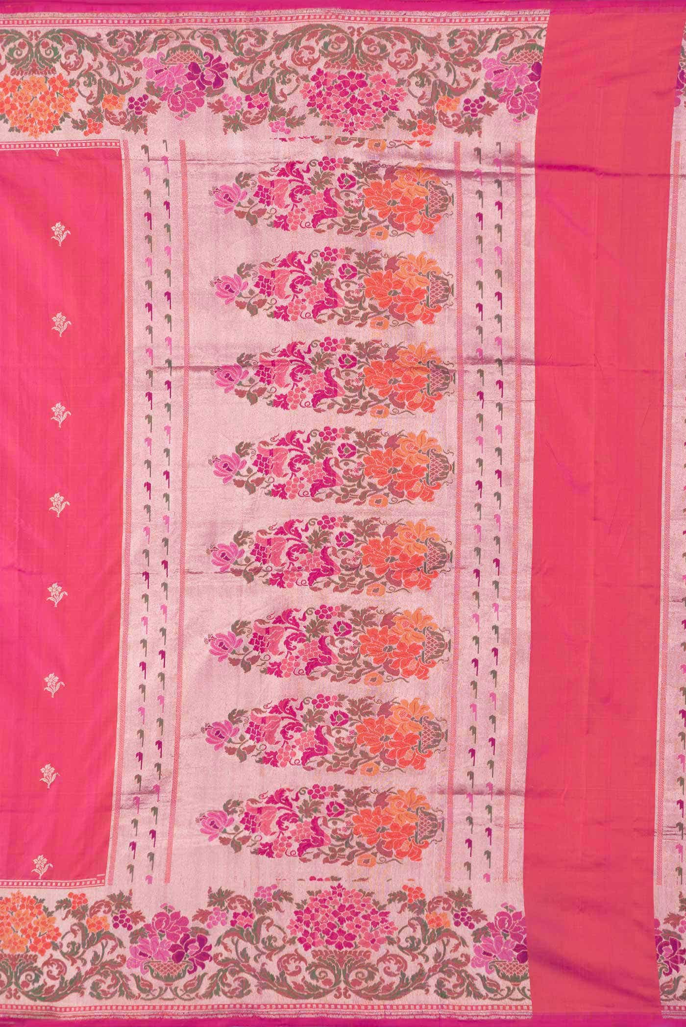 Pink Dual Tone Banarasi Silk Saree