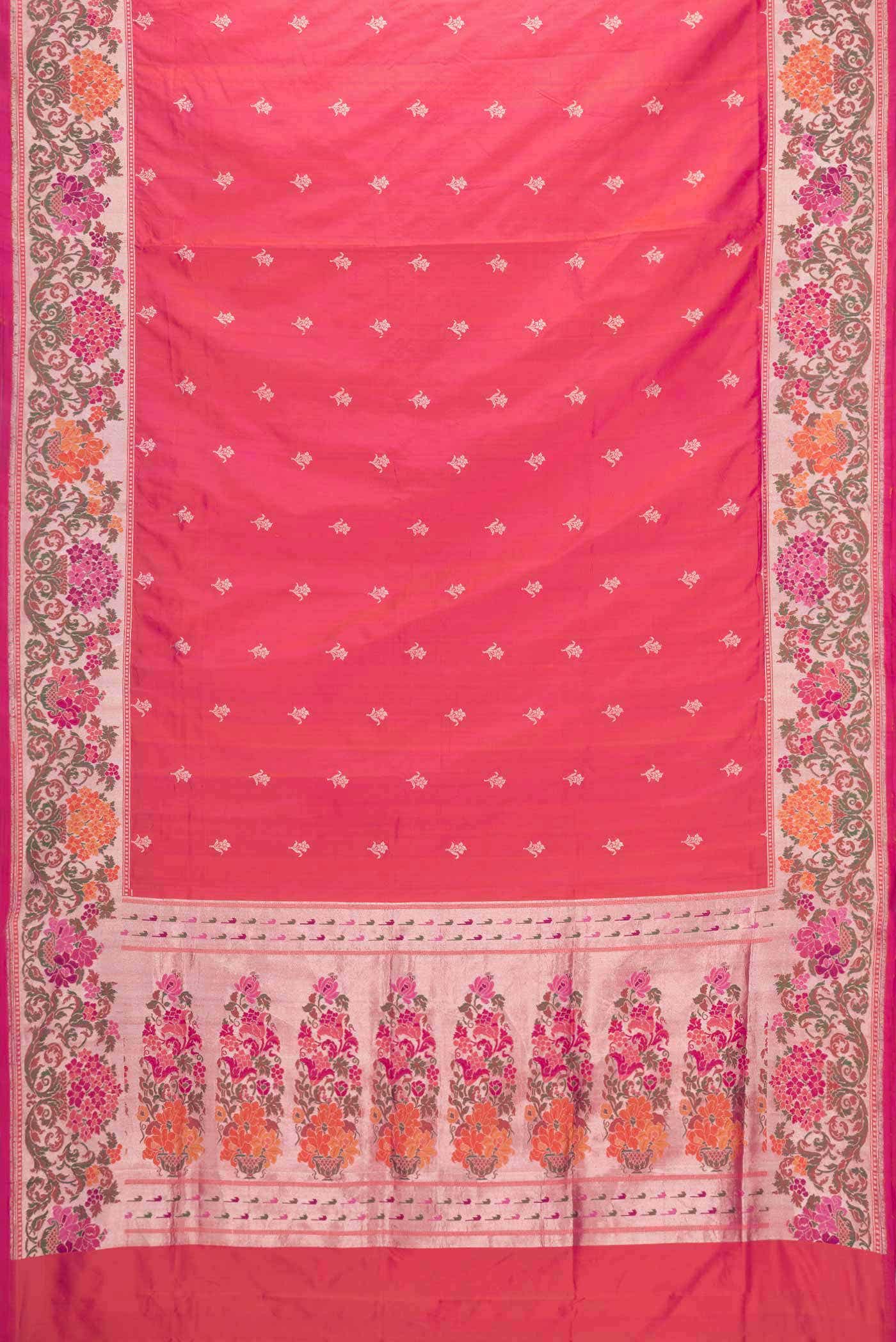 Pink Dual Tone Banarasi Silk Saree