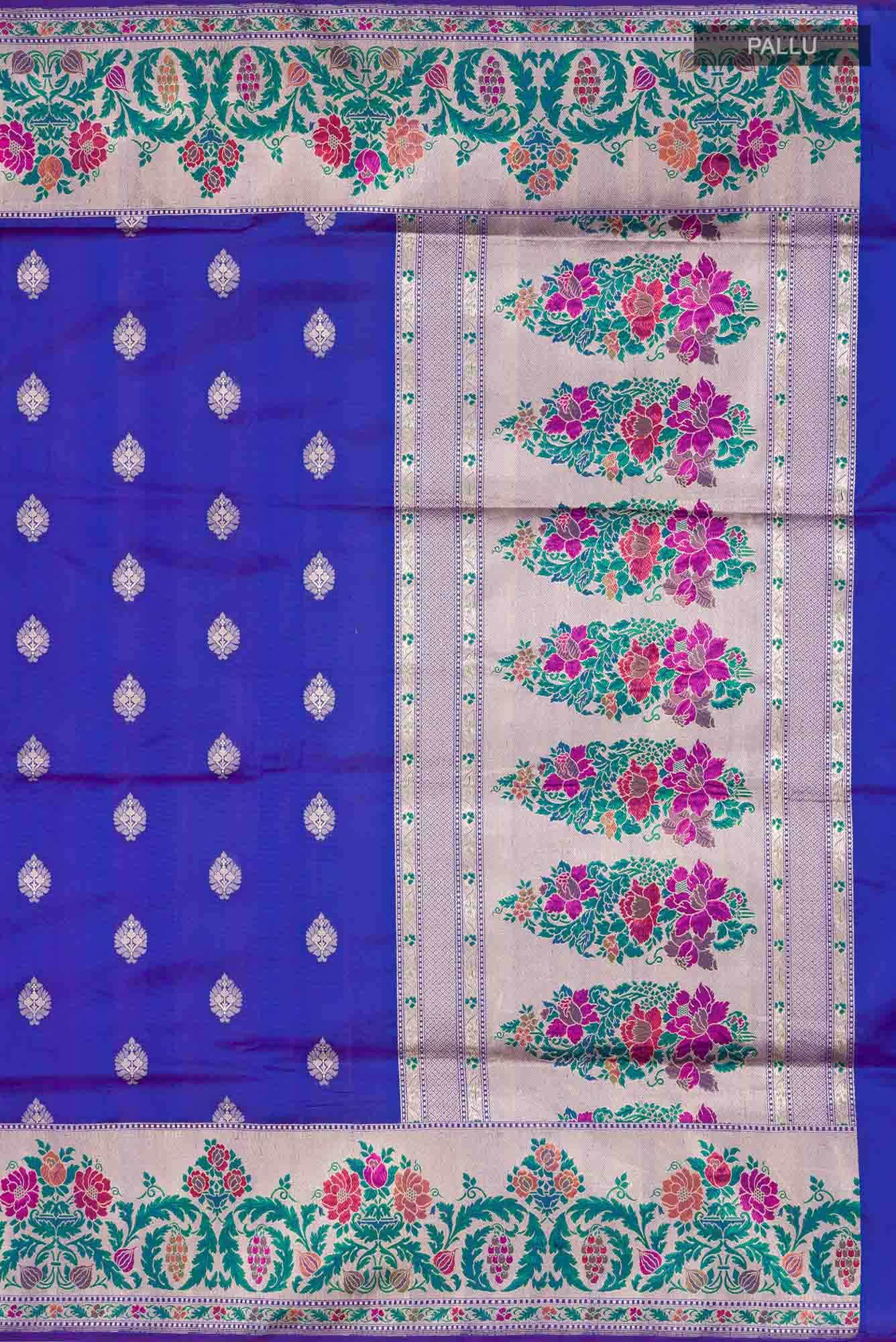Blue Banarasi Silk Saree