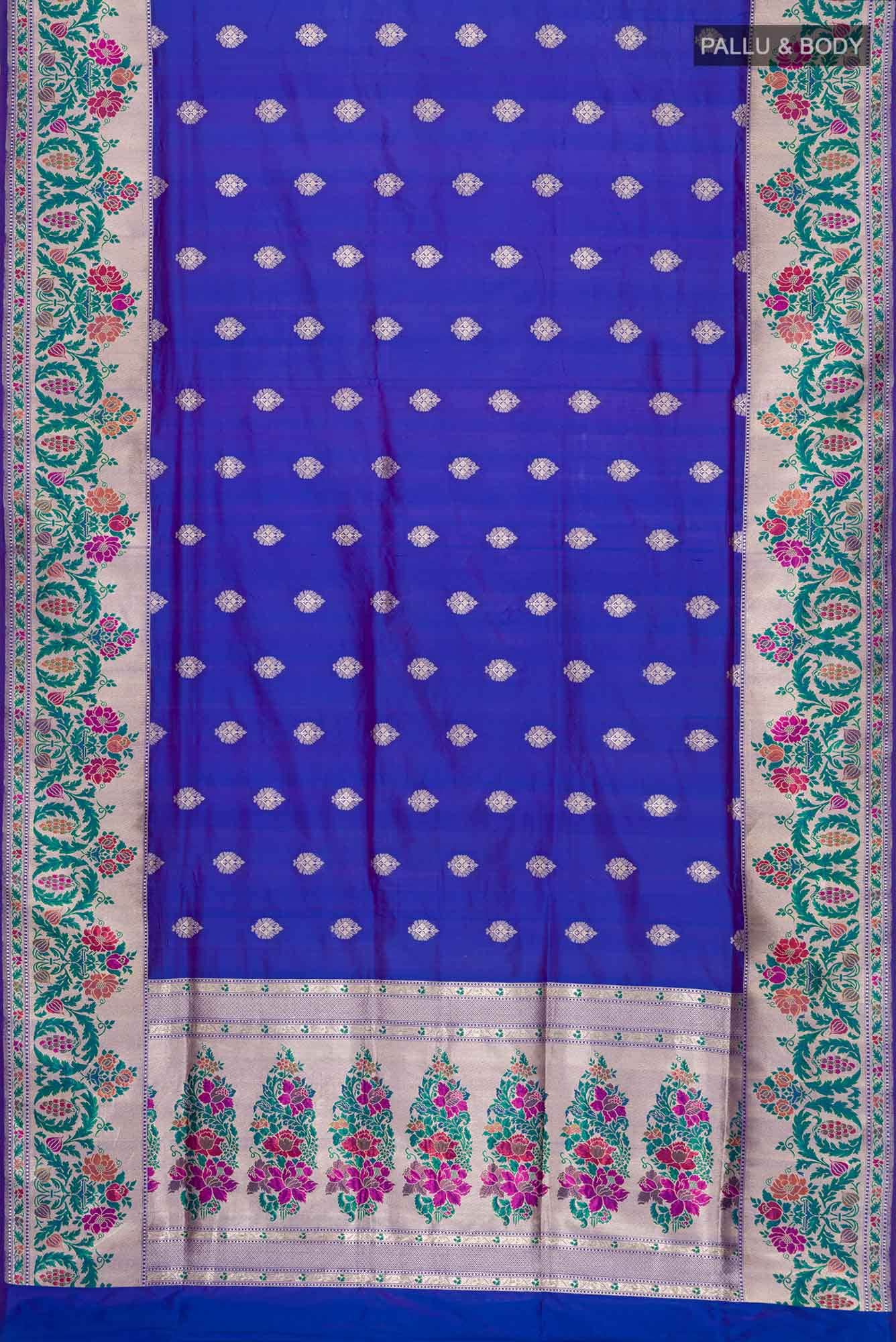 Blue Banarasi Silk Saree
