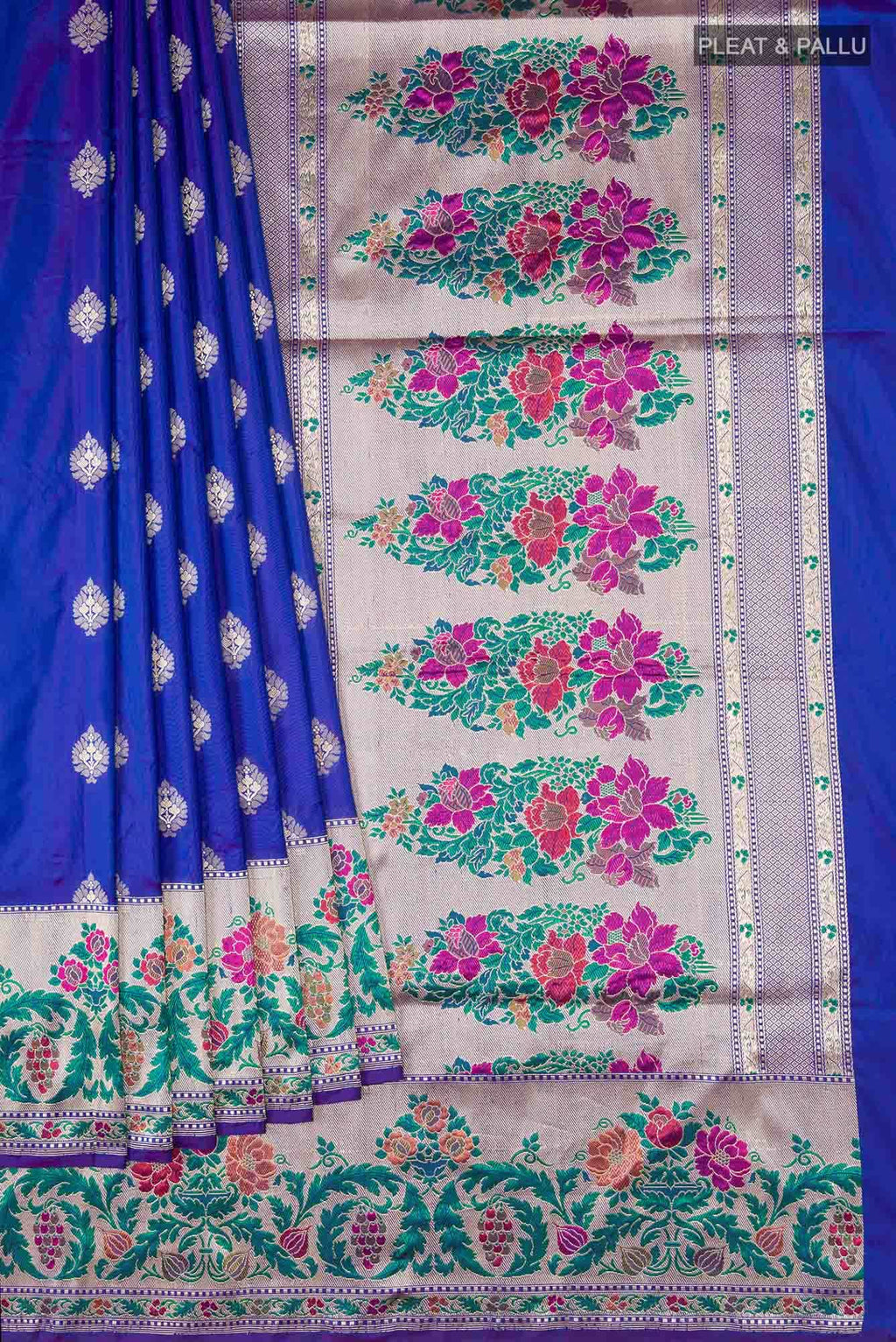 Blue Banarasi Silk Saree