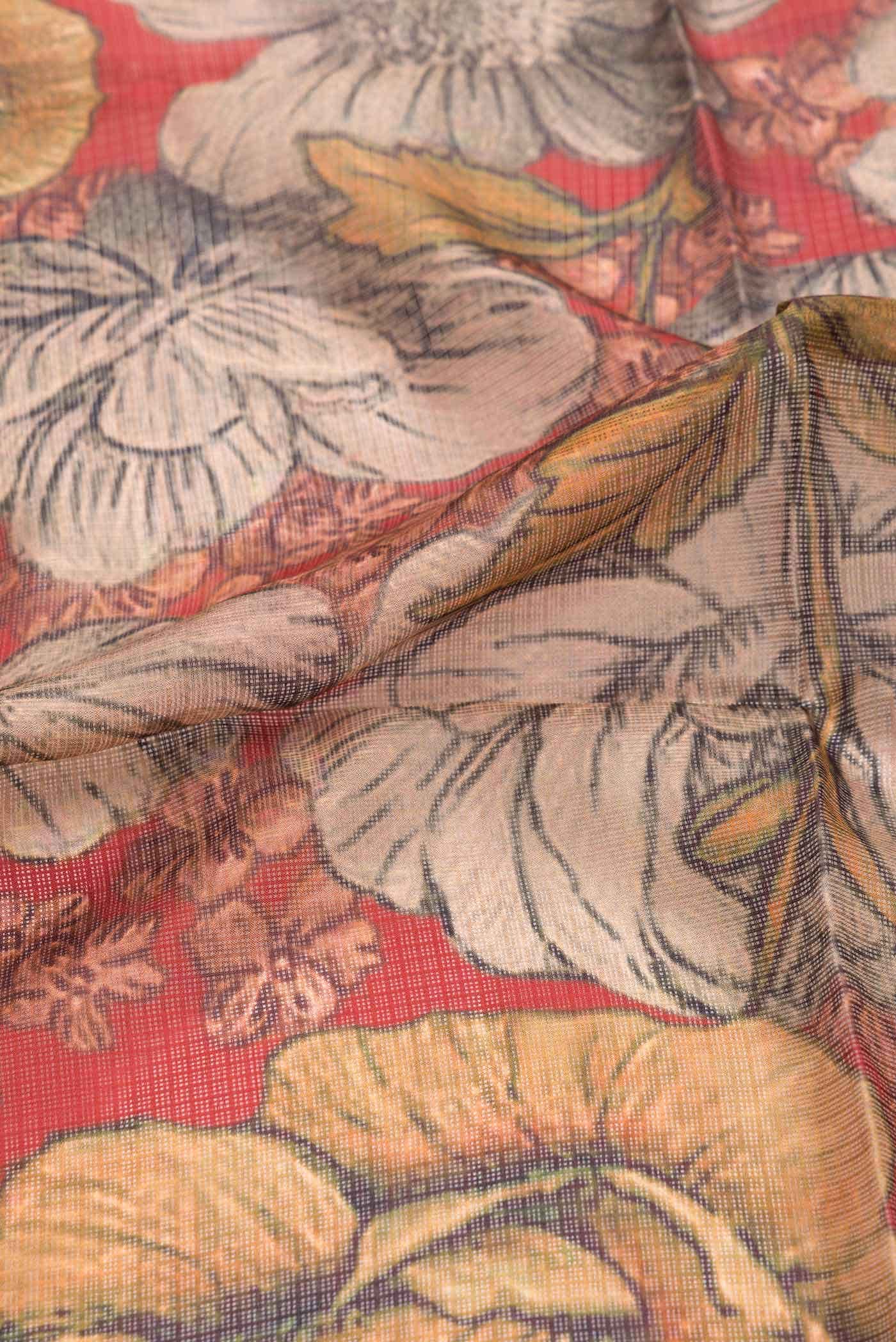 Maroon Dual Tone Kota Silk Saree