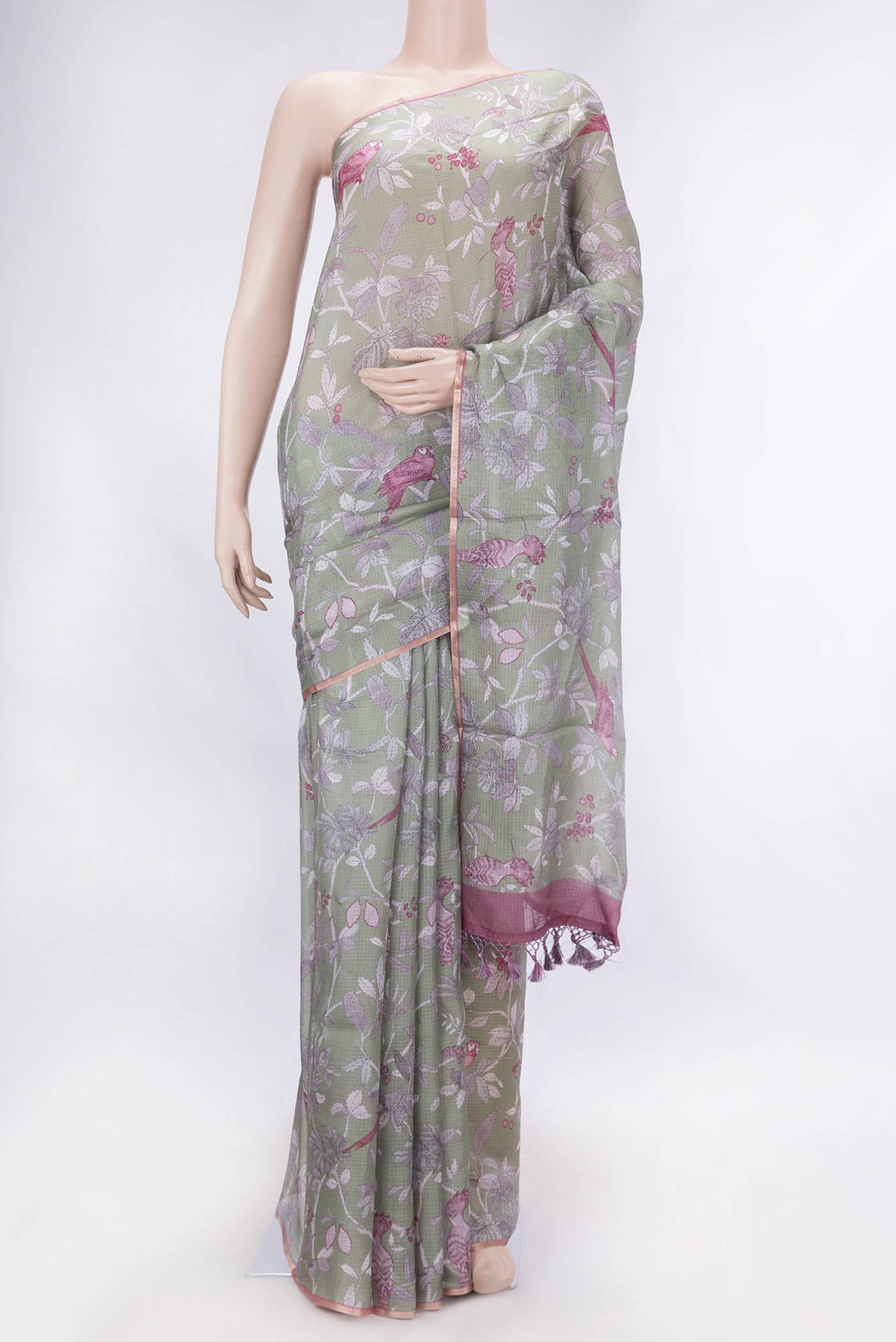 Green Dual Tone Kota Silk Saree