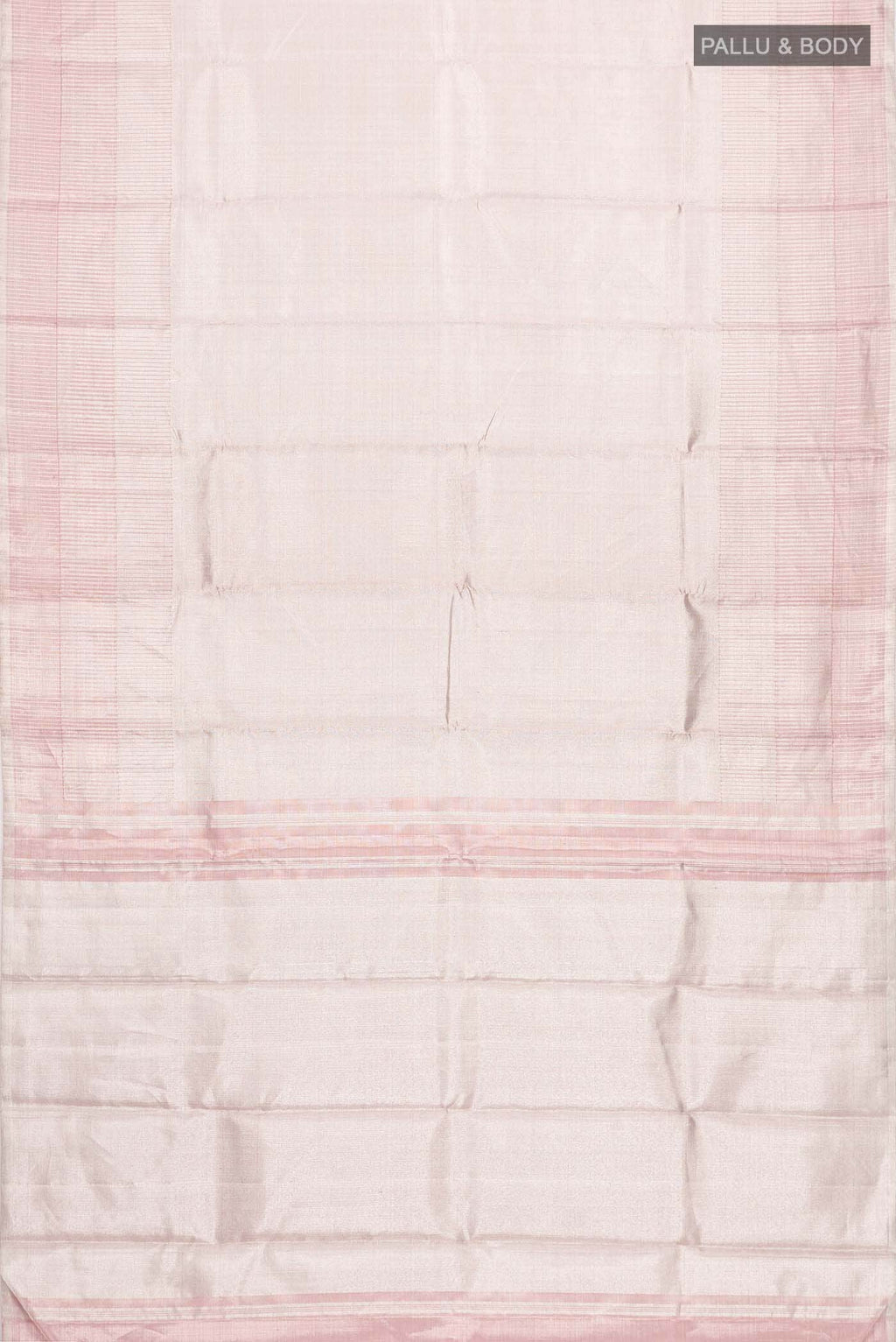 Rose Gold with Silver Dual Tone Kanchipuram Tissue Silk Saree
