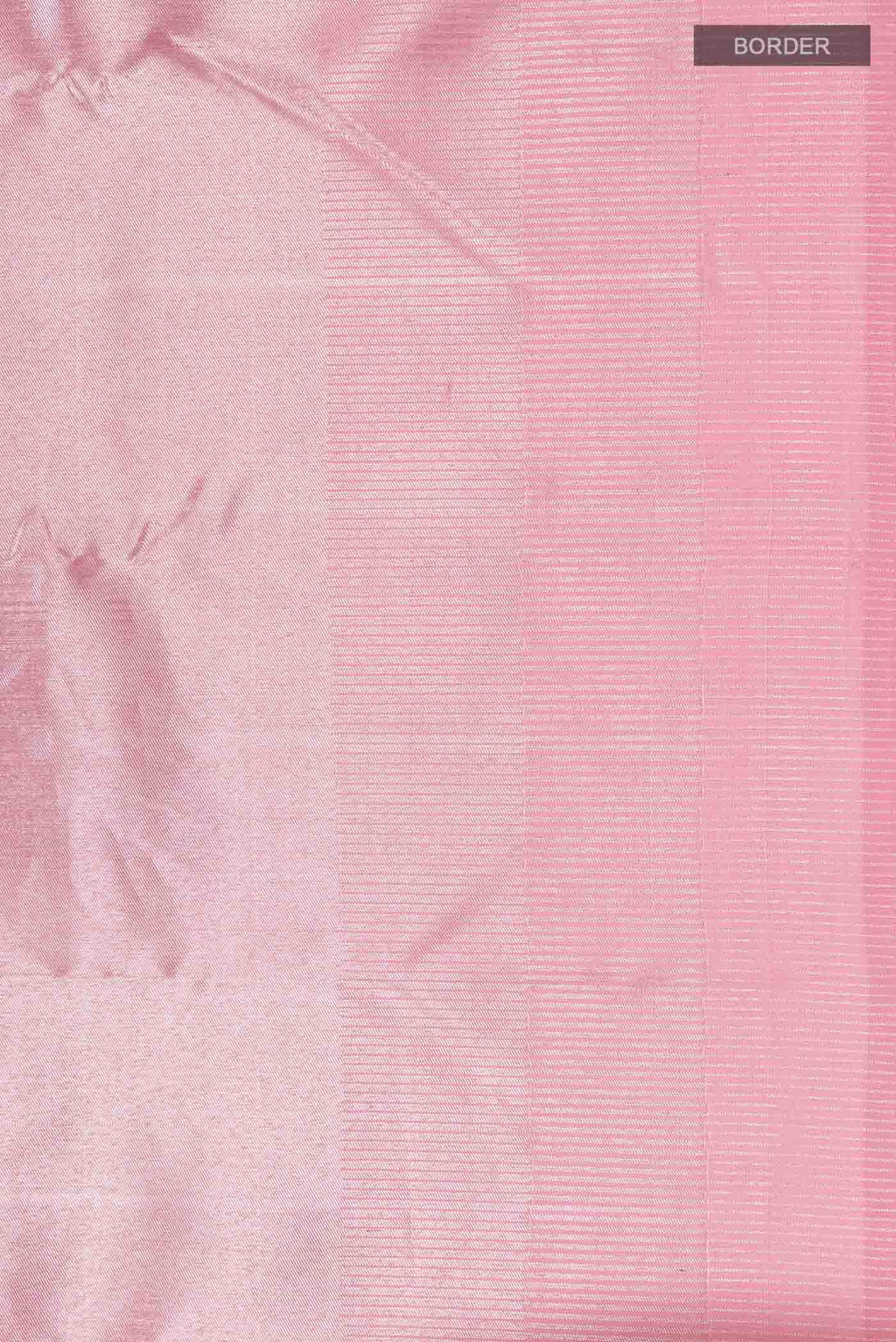 Rose Pink  with  Silver Dual Tone Kanchipuram Tissue Silk Saree