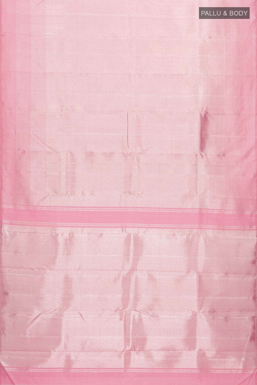 Rose Pink  with  Silver Dual Tone Kanchipuram Tissue Silk Saree