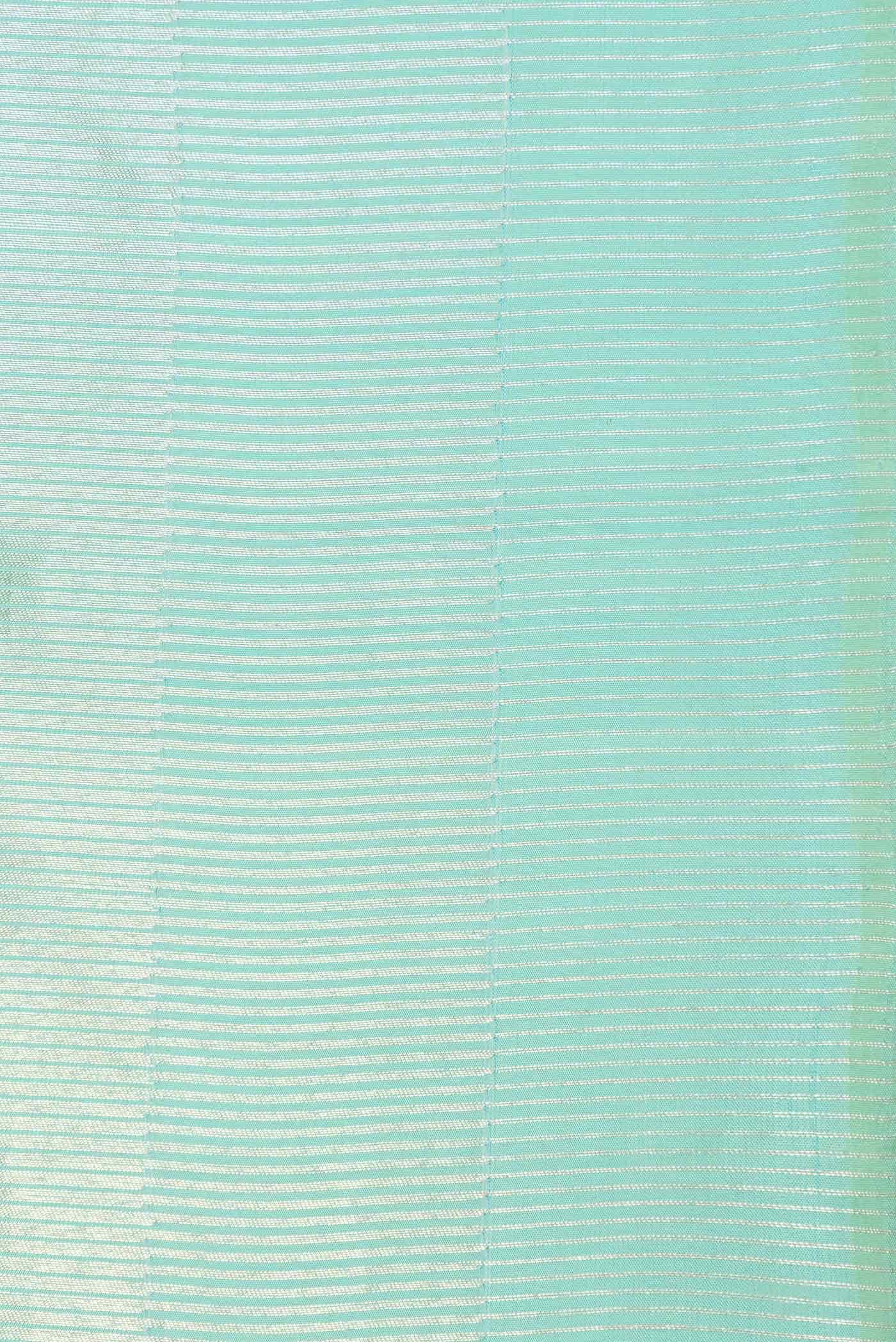 Sea Green Dual Tone Kanchipuram Tissue Silk Saree