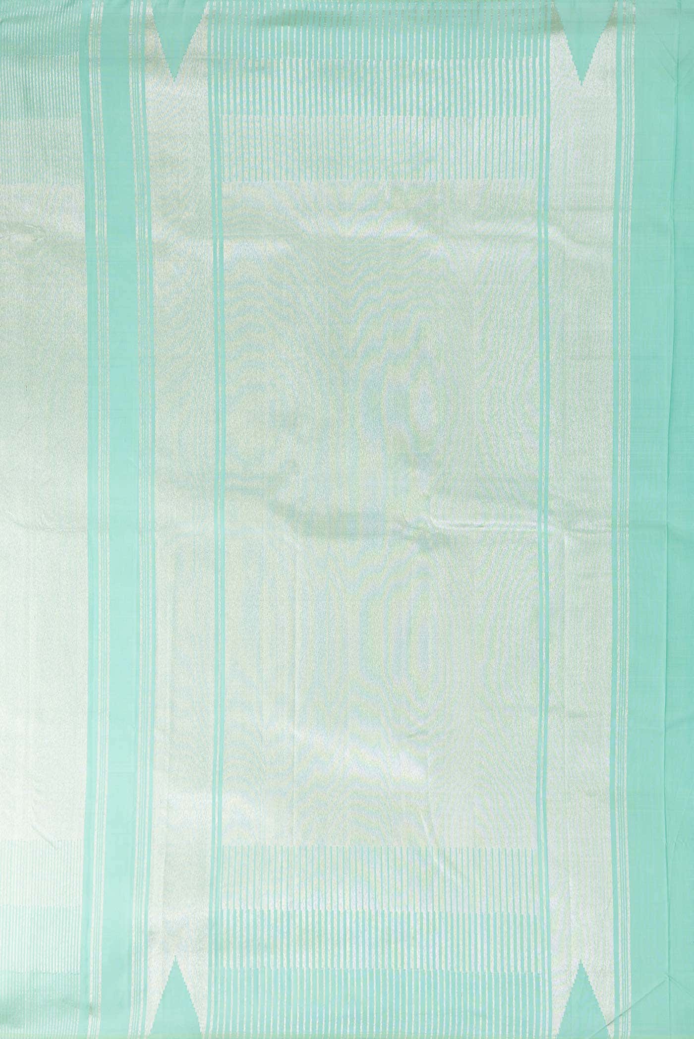 Sea Green Dual Tone Kanchipuram Tissue Silk Saree