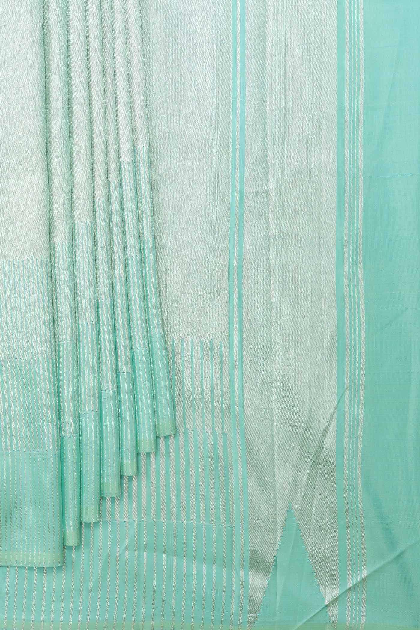 Sea Green Dual Tone Kanchipuram Tissue Silk Saree