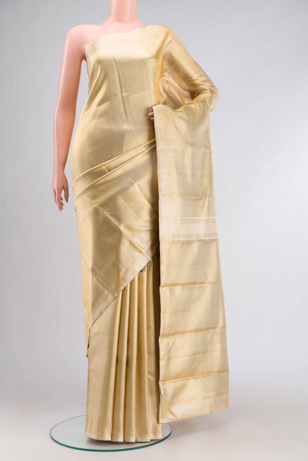 Gold Kanchipuram Tissue Silk Saree