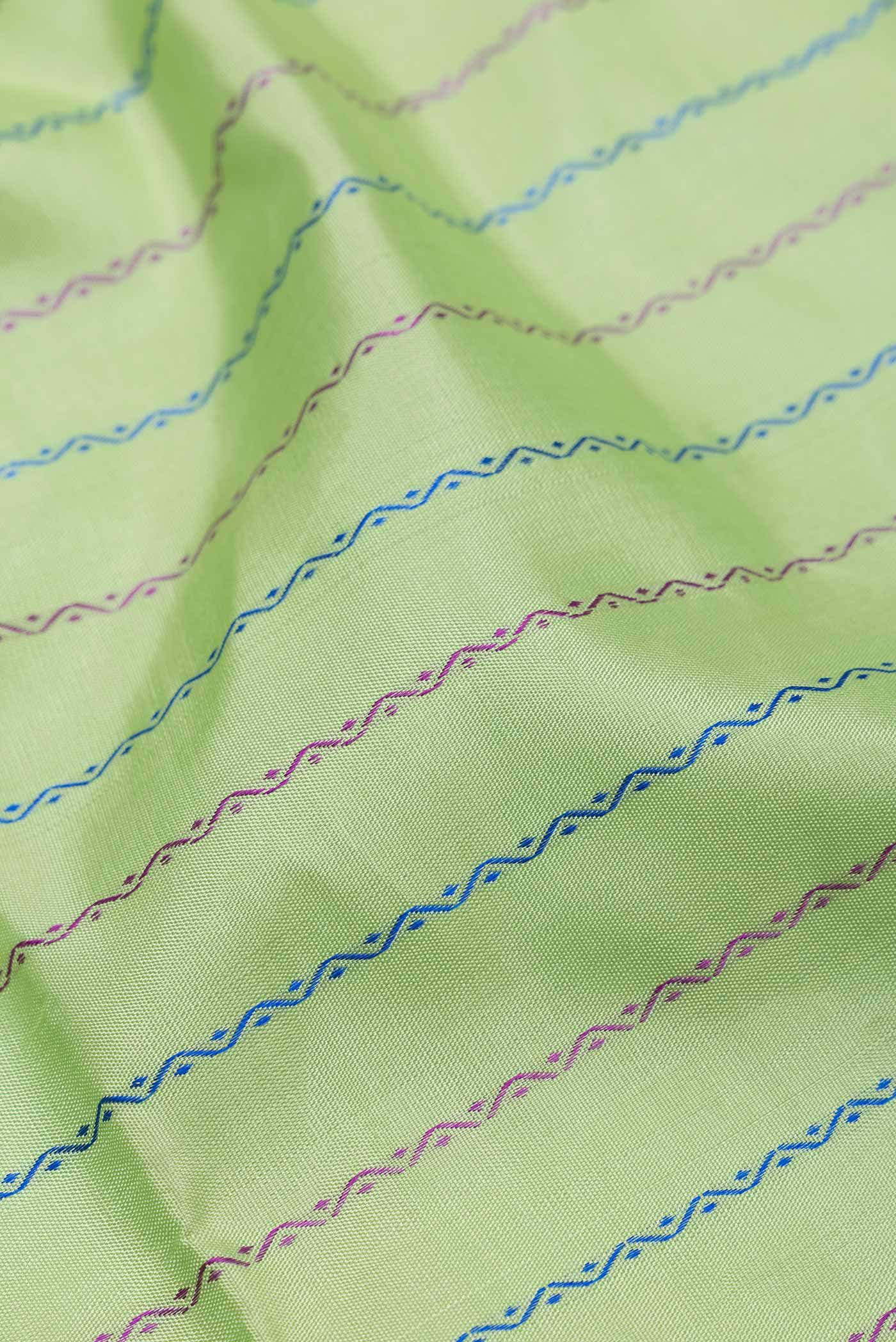 Pure Silk Pure Zari Light Green Dual Tone Kanchipuram Saree