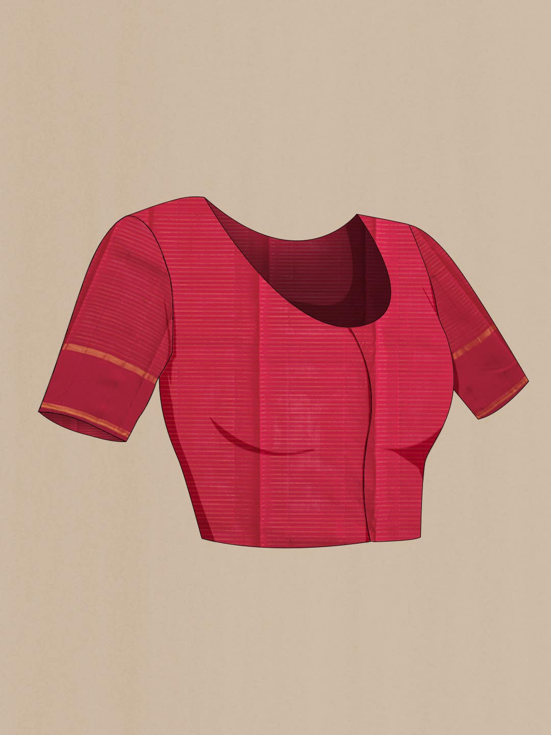 Pure Silk Pure Zari Red Kanchipuram Saree