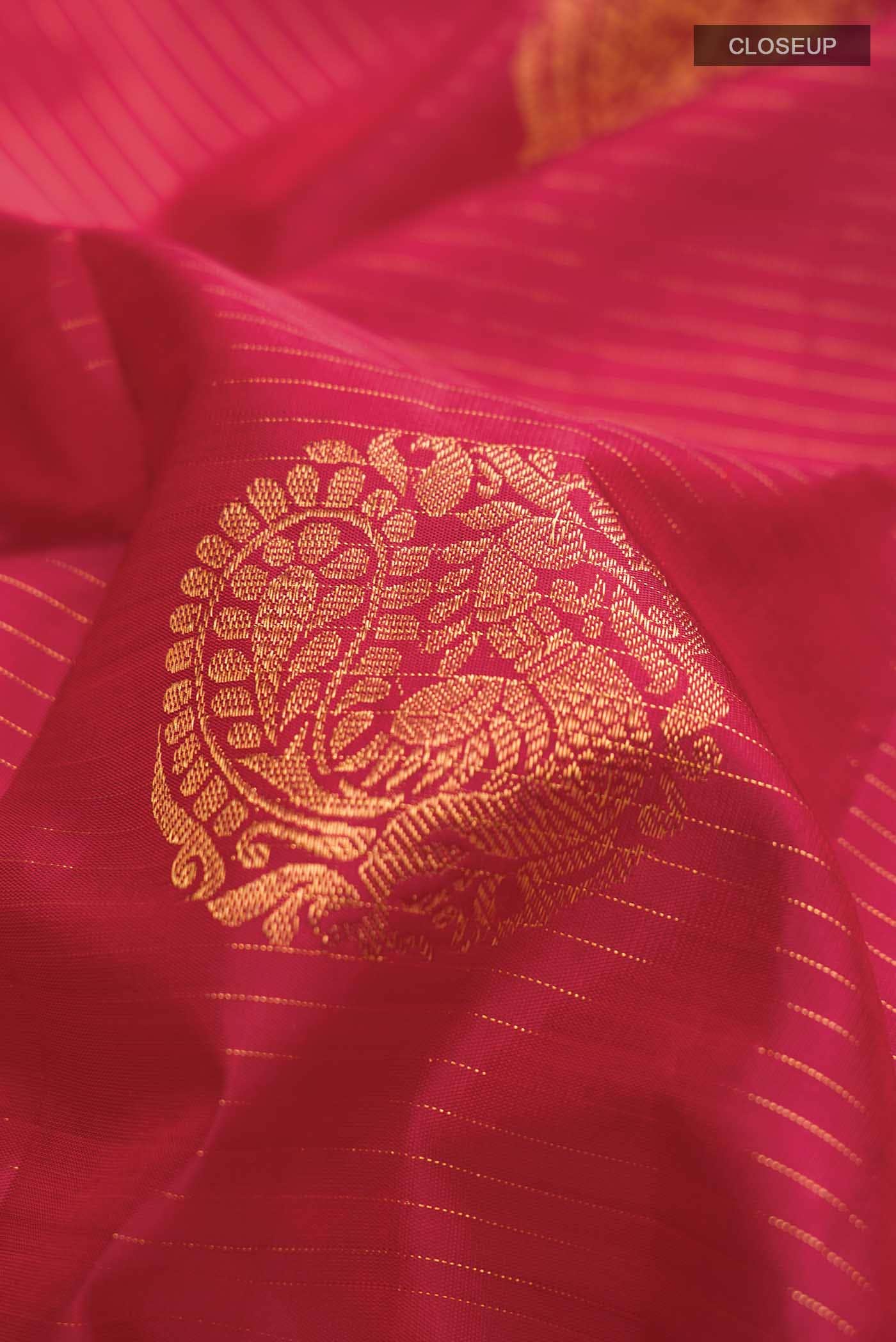 Pure Silk Pure Zari Red Kanchipuram Saree