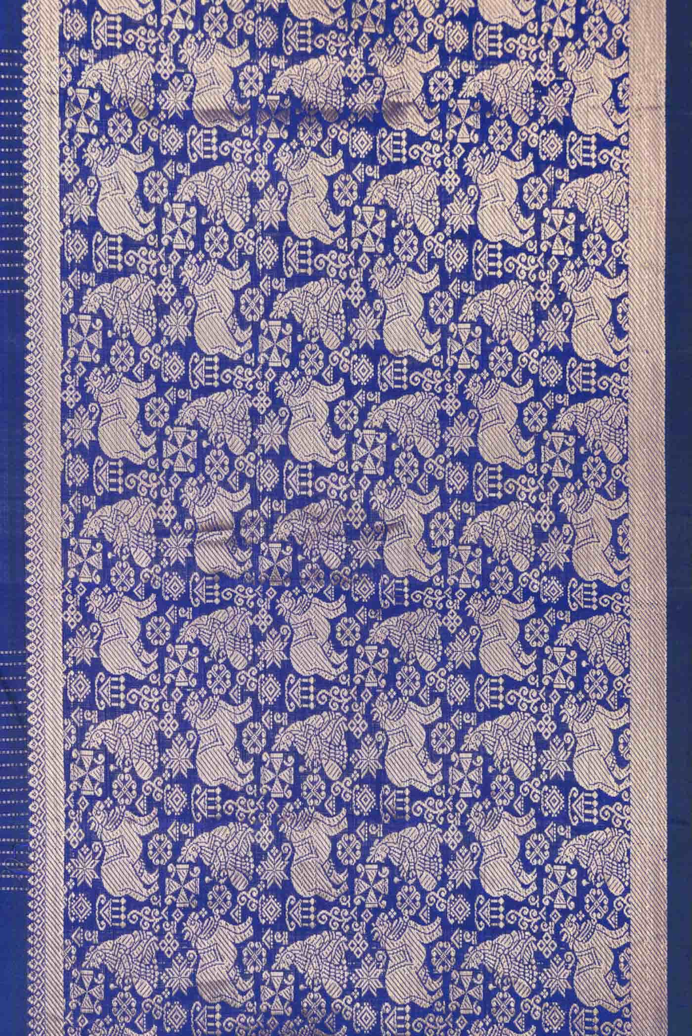 Blue Dual Tone Kanchipuram Silk Saree