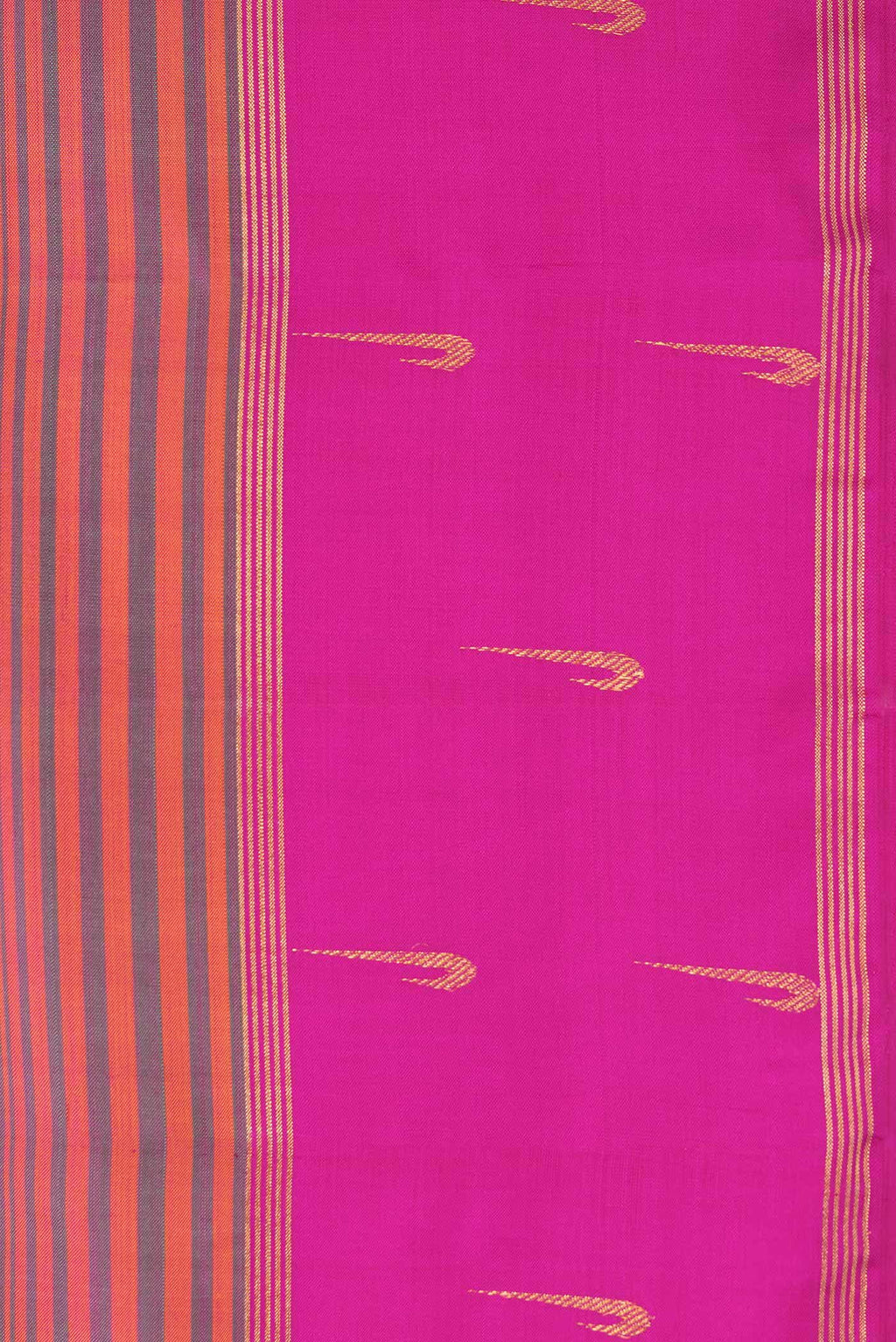 Pure Silk Pure Zari Multi Kanchipuram Saree