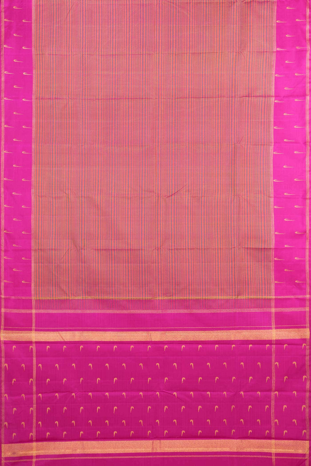 Pure Silk Pure Zari Multi Kanchipuram Saree