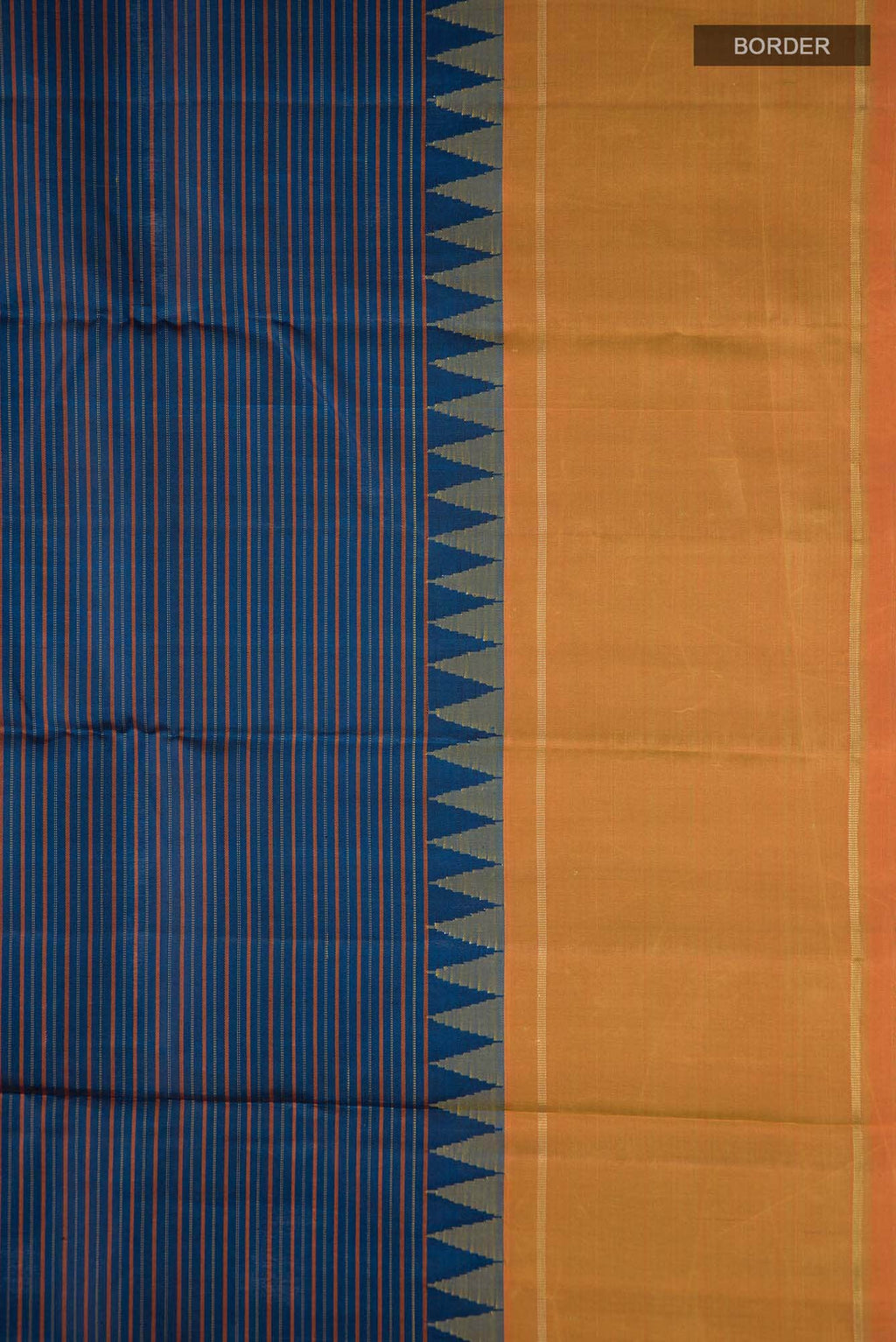 Pure Silk Pure Zari Blue Kanchipuram Saree