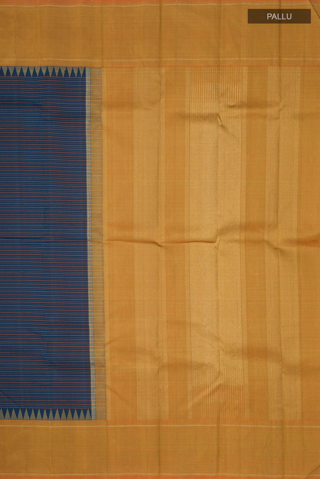 Pure Silk Pure Zari Blue Kanchipuram Saree