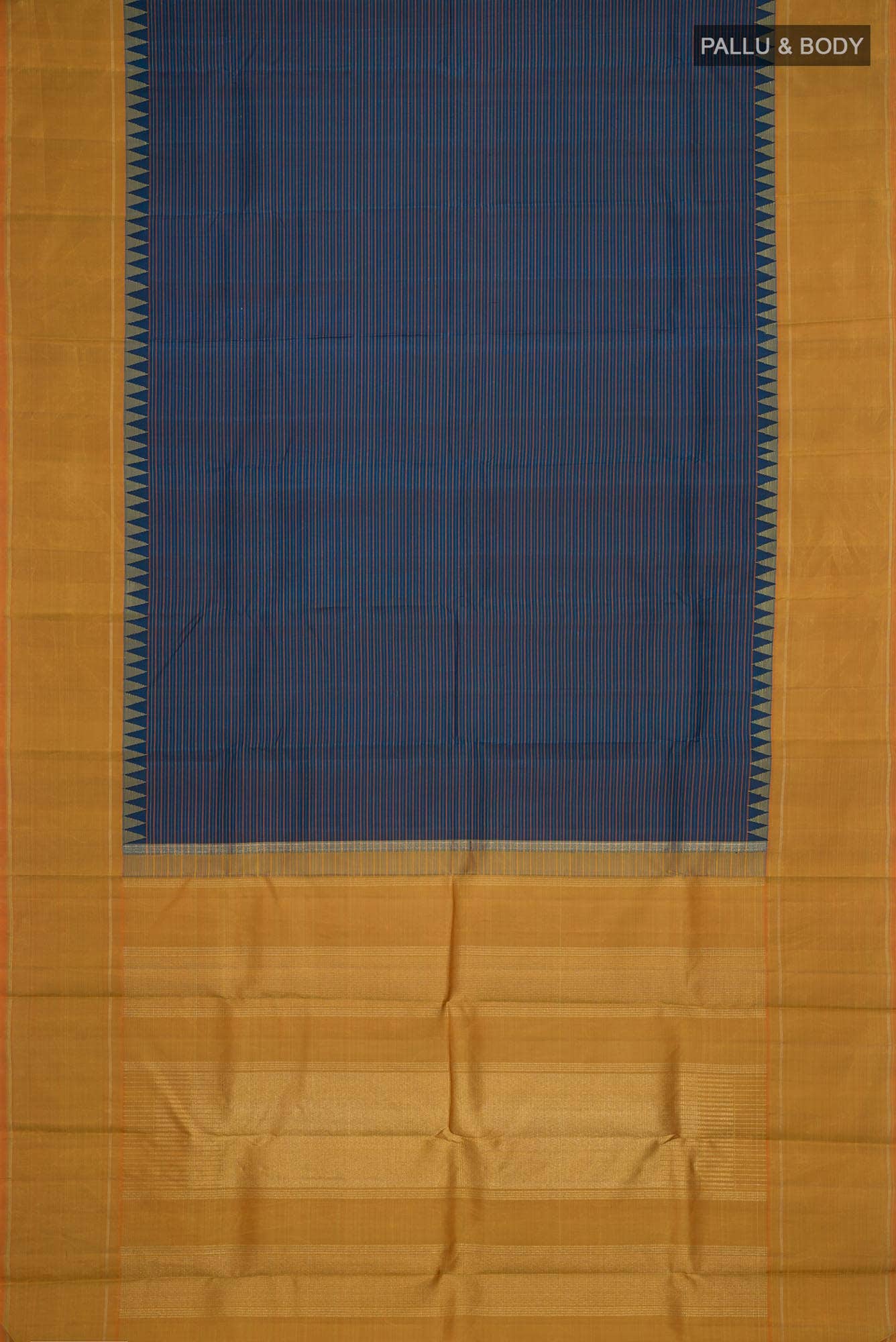 Pure Silk Pure Zari Blue Kanchipuram Saree