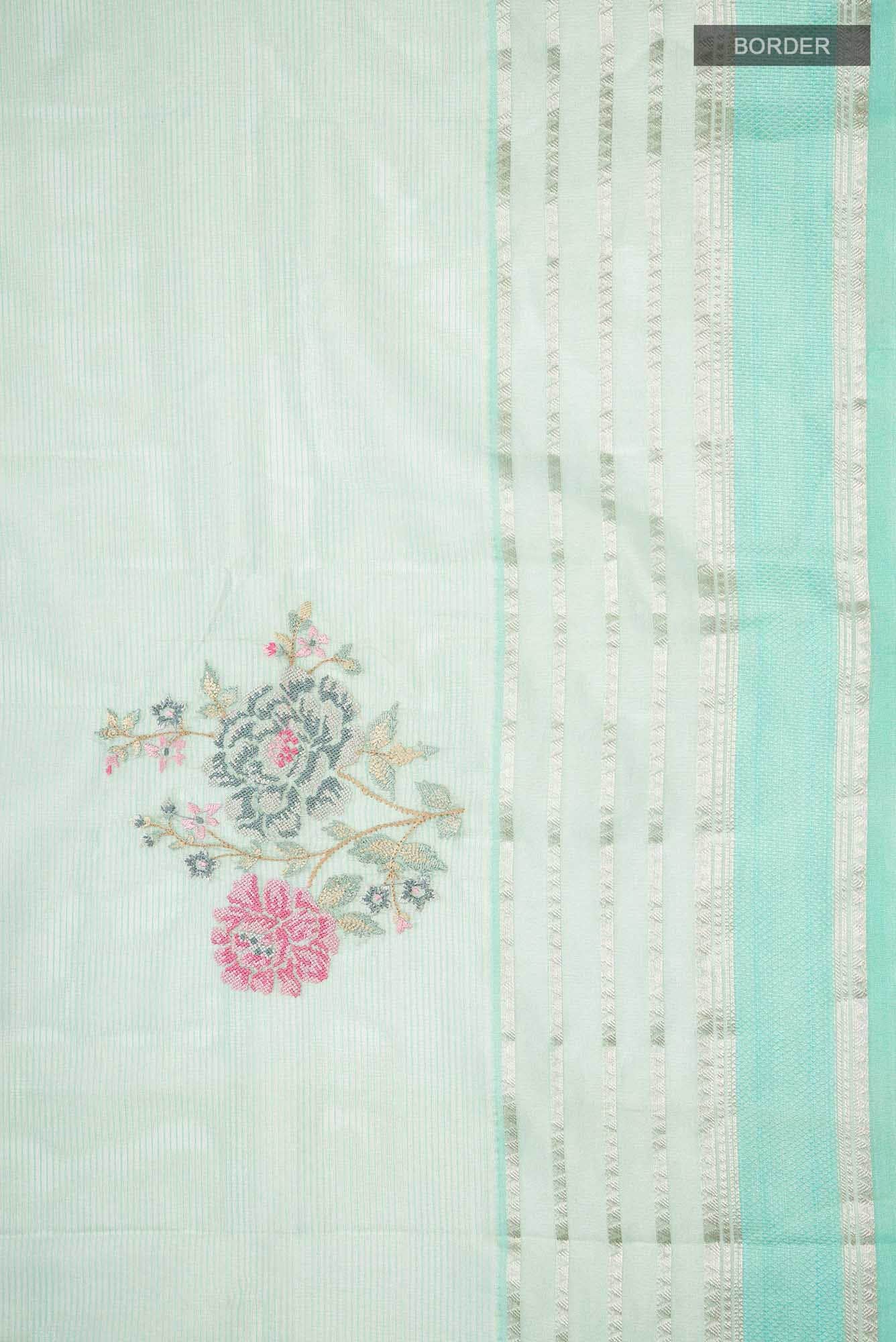 Green Organza Silk Saree