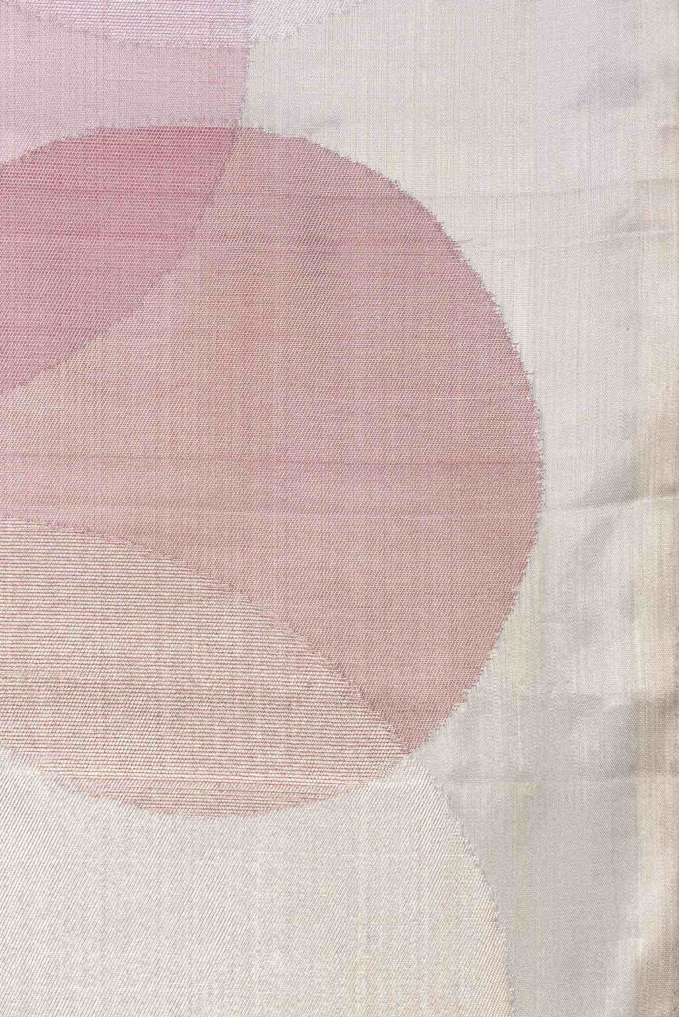 Pink Dual Tone Kanchipuram Tissue Silk Saree