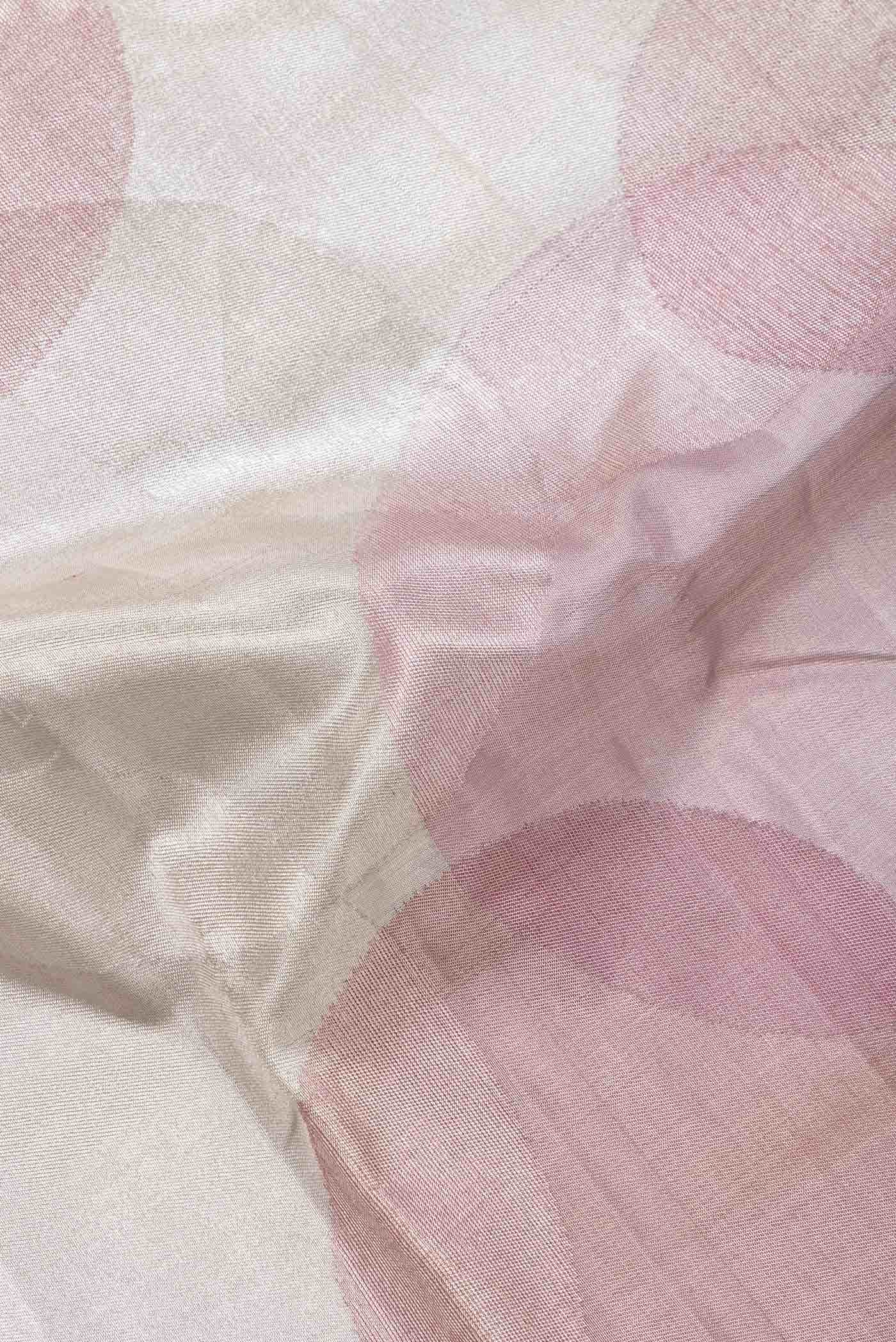 Pink Dual Tone Kanchipuram Tissue Silk Saree