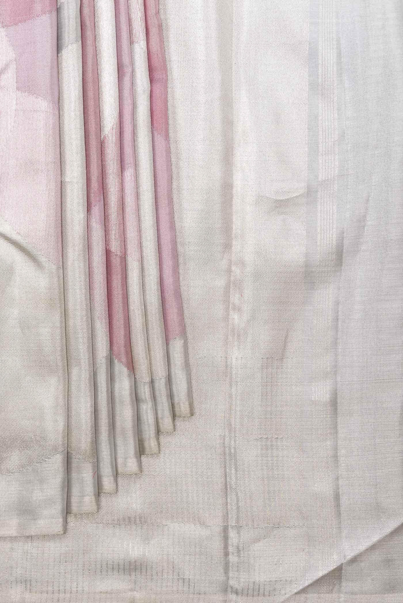 Pink Dual Tone Kanchipuram Tissue Silk Saree