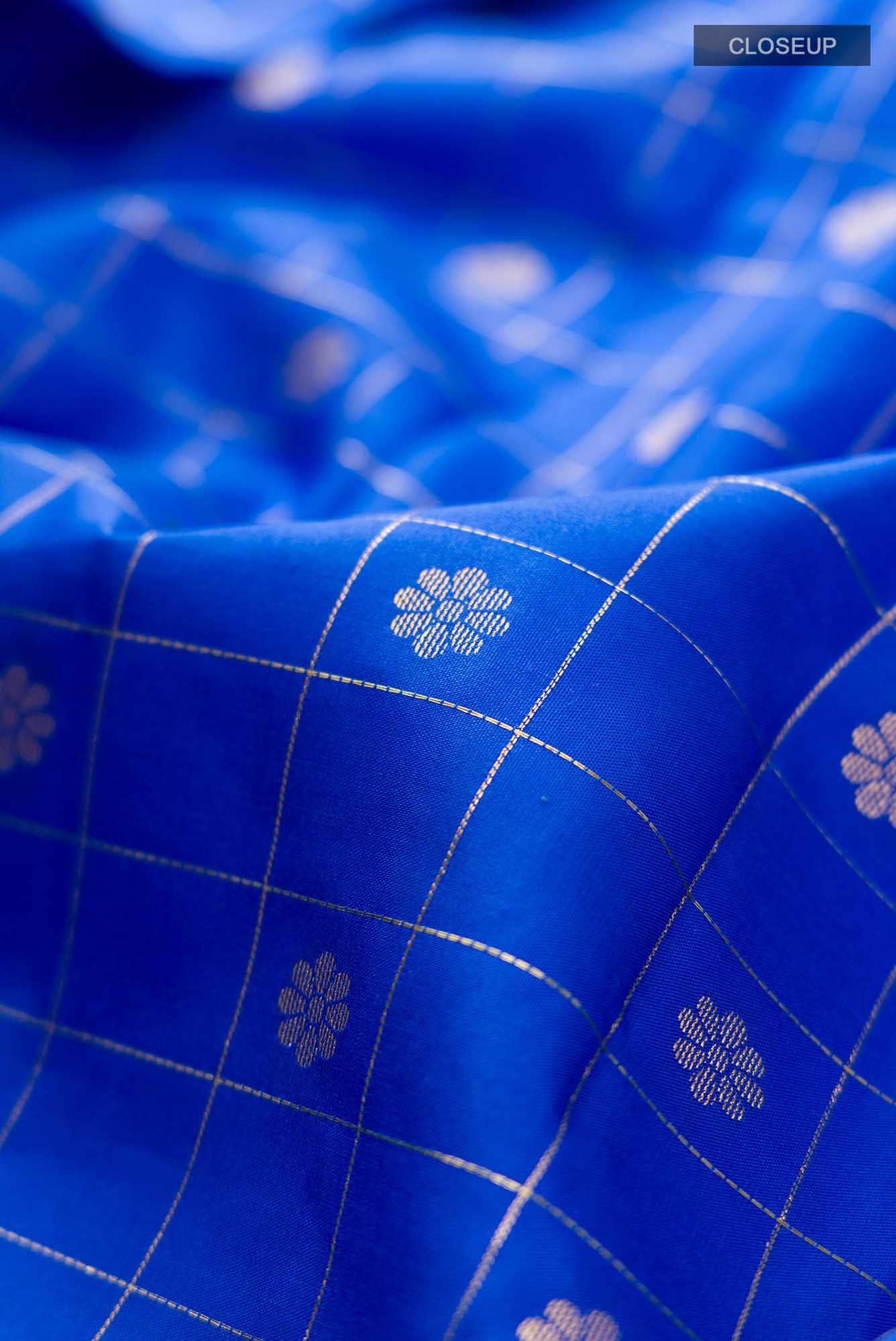 Blue Kanchipuram Silk Saree
