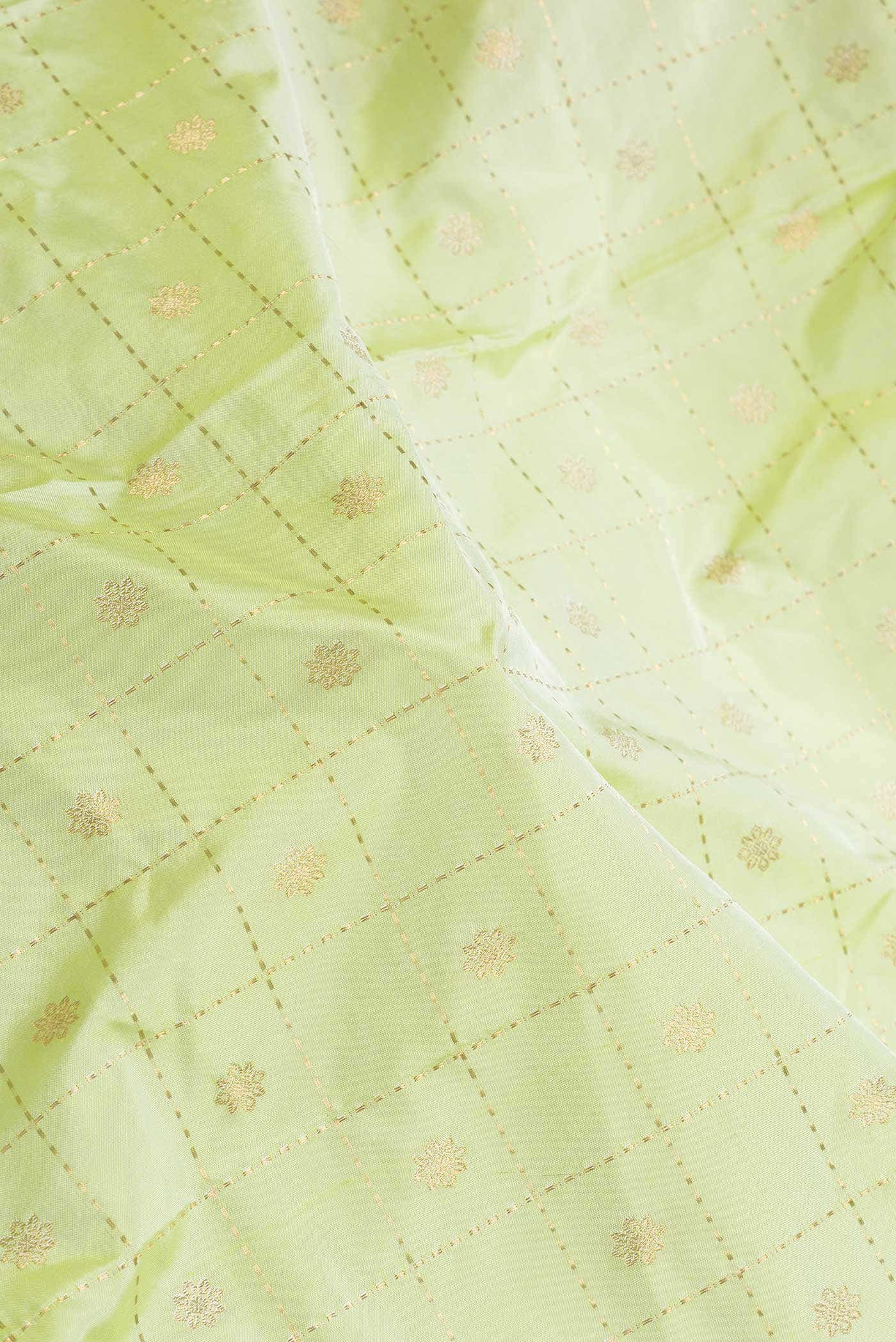 Pista Green Dual Tone Paithani Silk Saree
